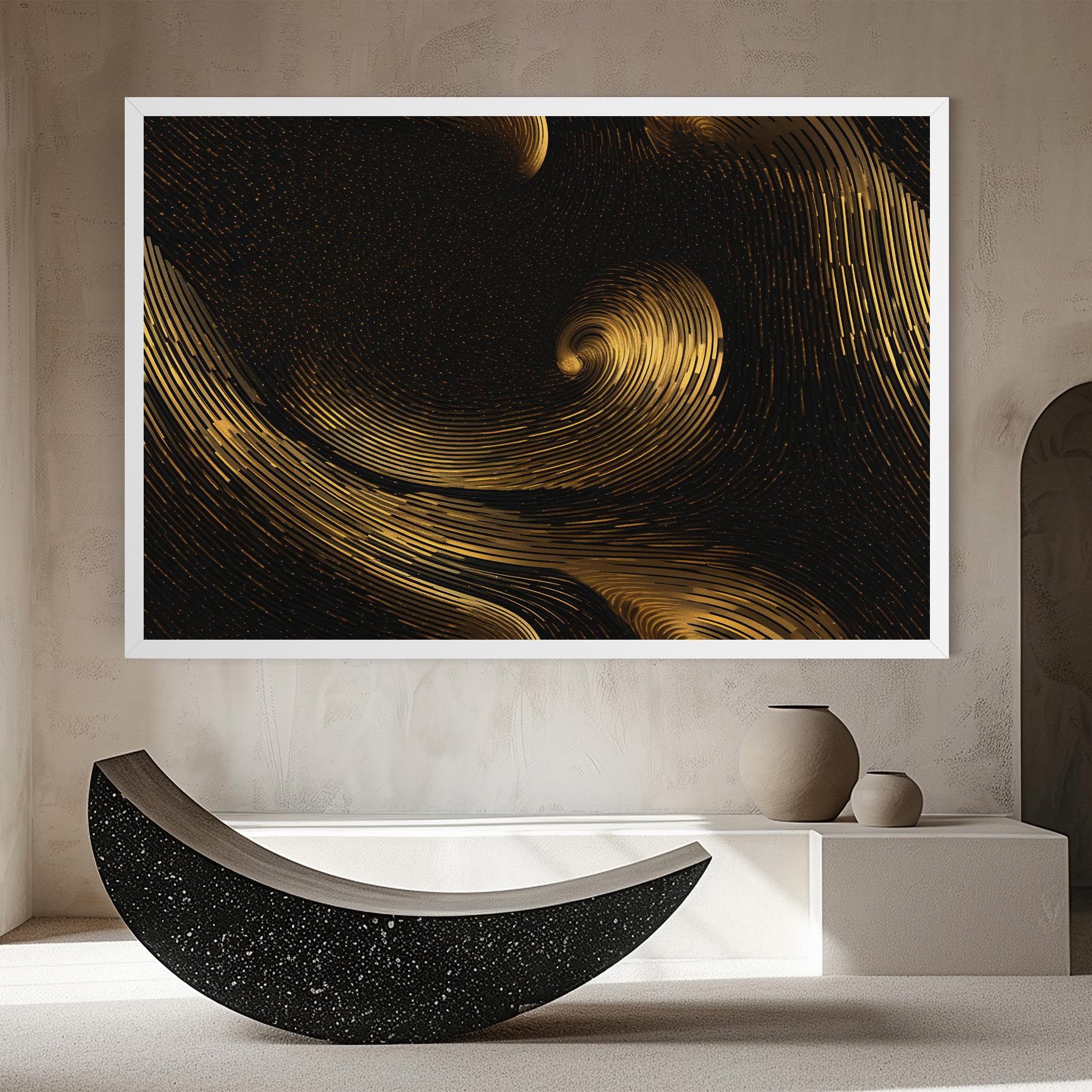 Black Painting With Gold mockup 8