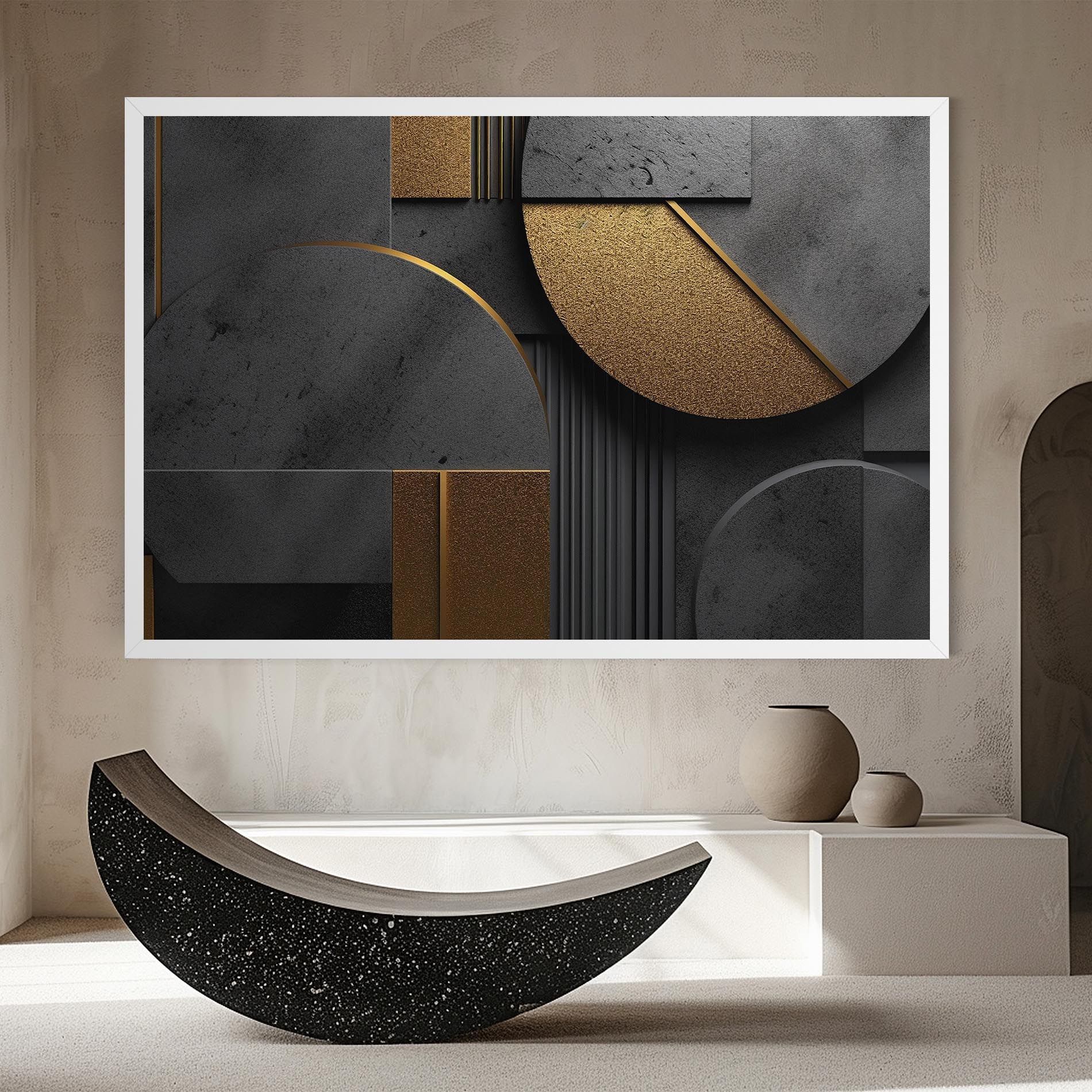 Gold With Grey Circle mockup 8