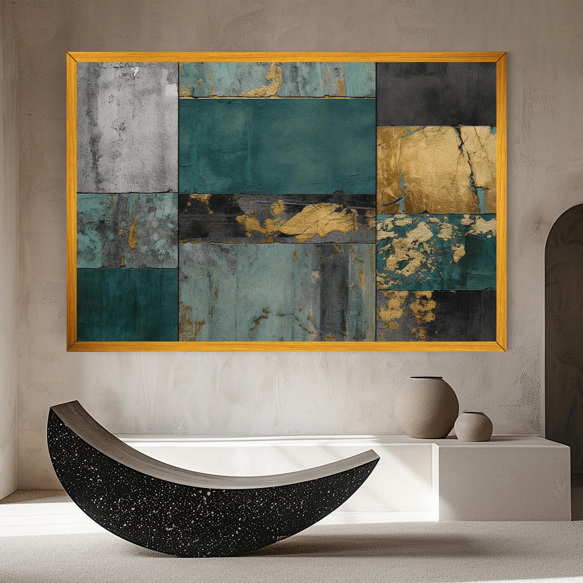 Golden Green Painting mockup 8