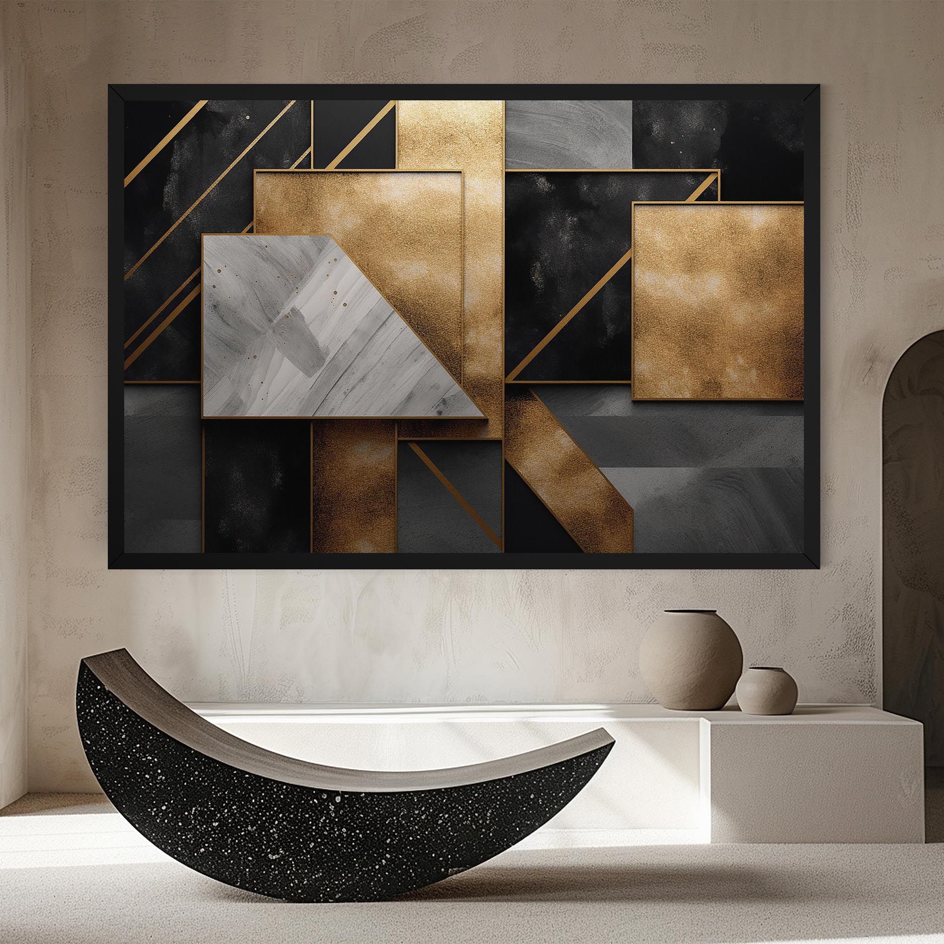 Abstract Gold Square mockup 8