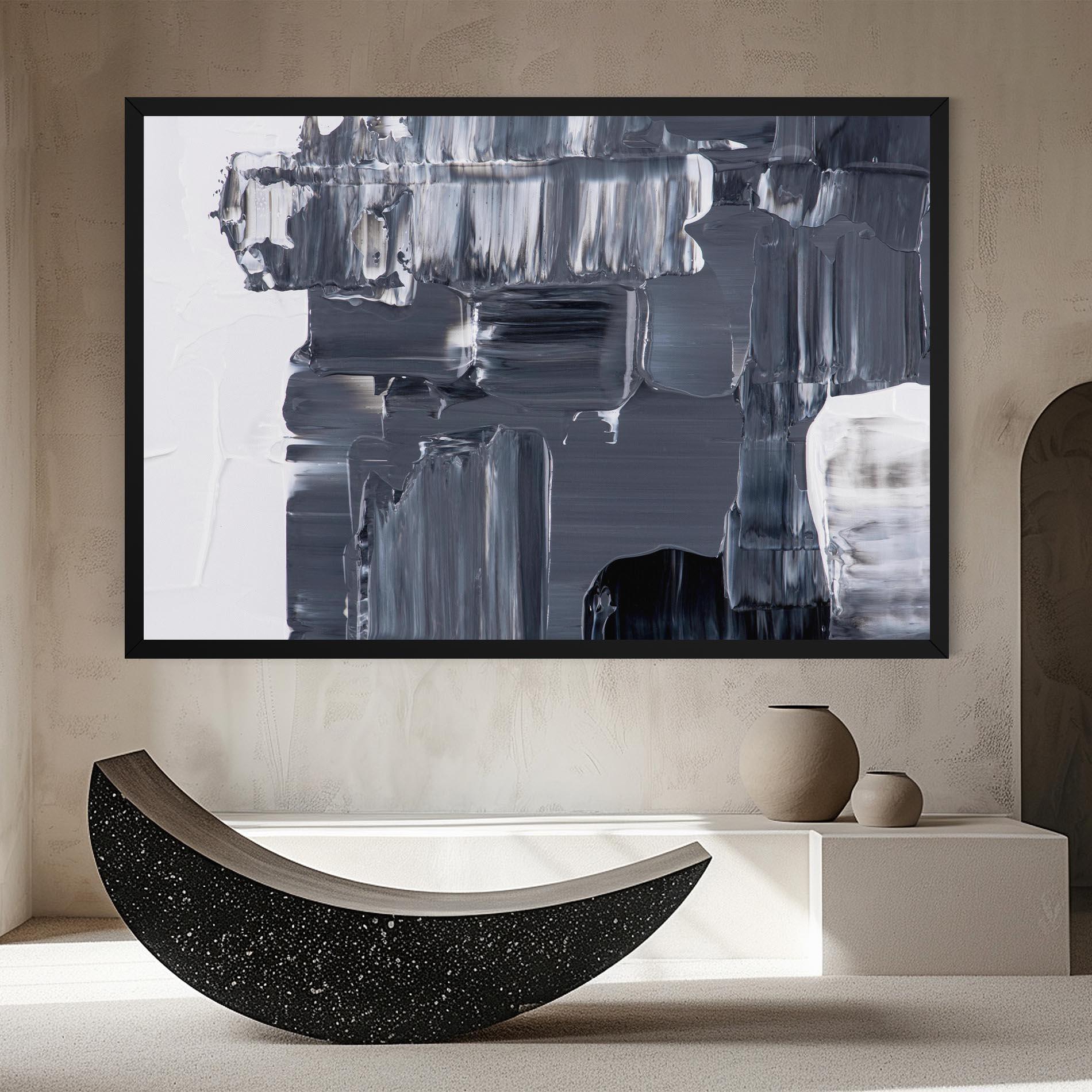 Leinwandbild Black Acrylic Painting mockup 8