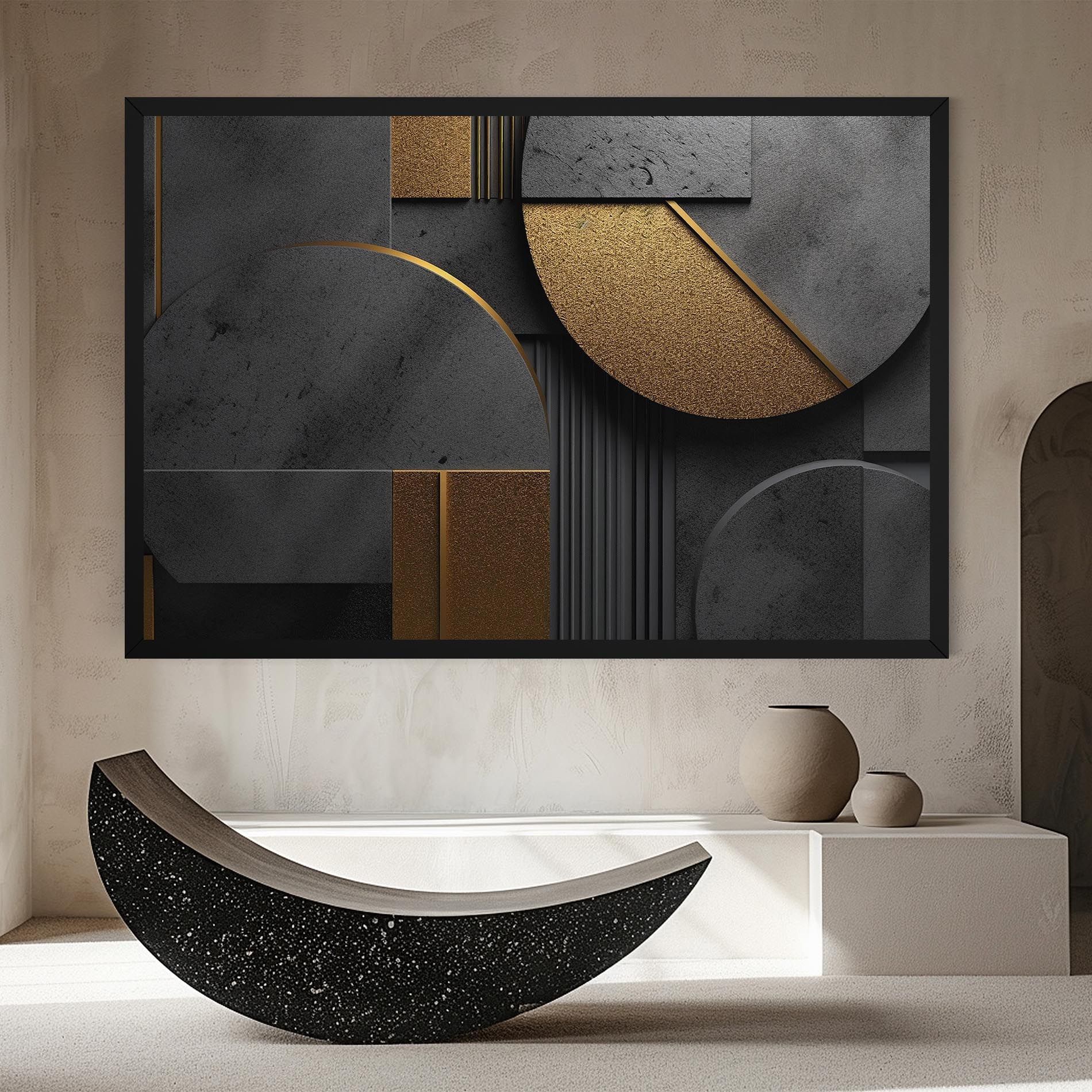 Gold With Grey Circle mockup 8