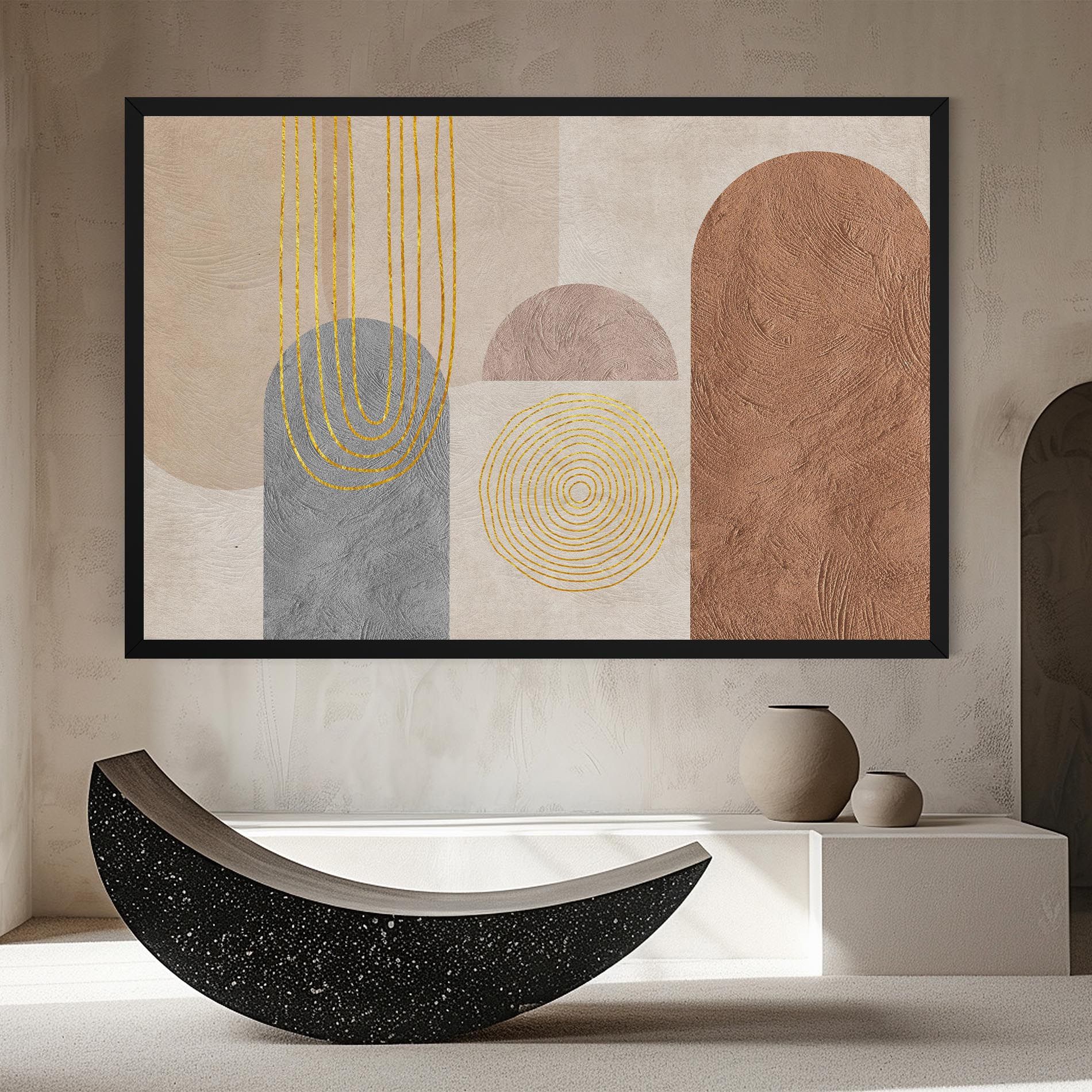 Gray Orange Painting mockup 8