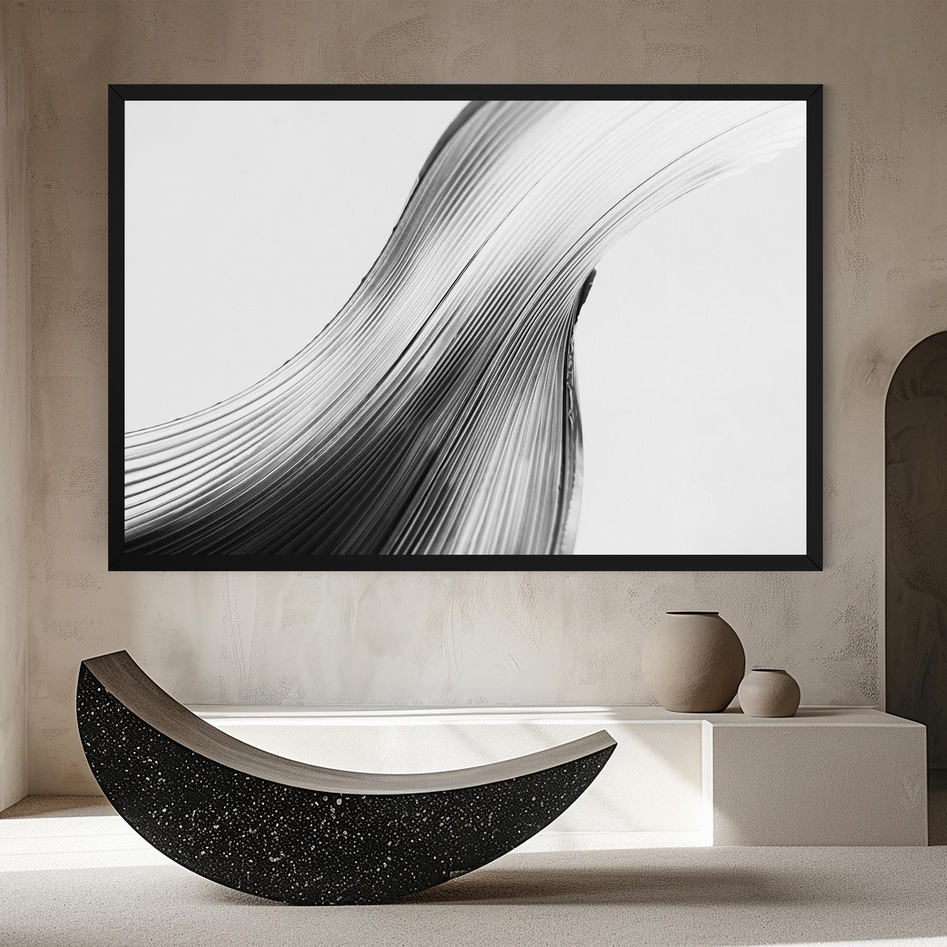 Leinwandbild Monochrome Wave mockup 8