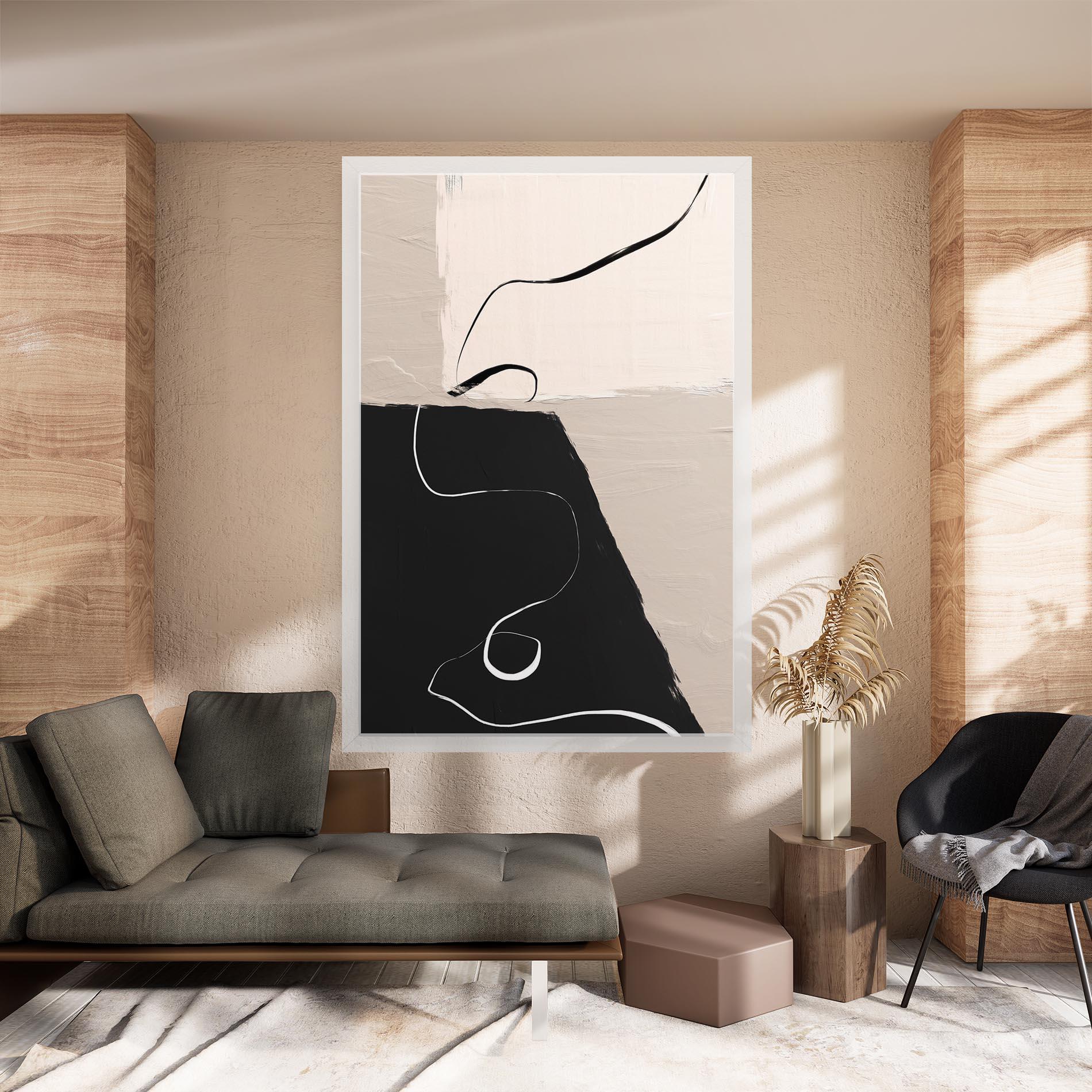 Leinwandbild Black Brushstrokes mockup 8