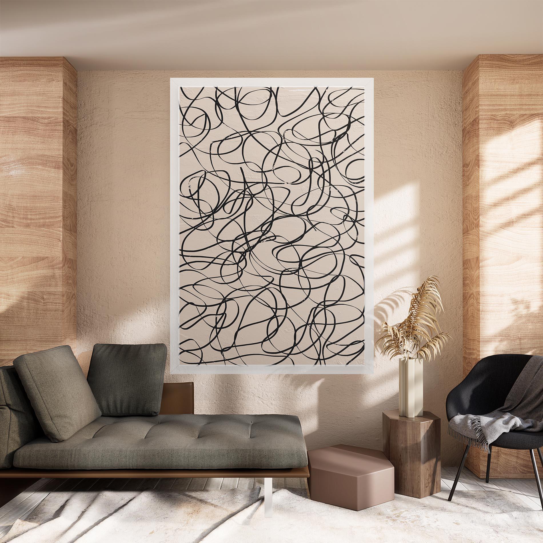 Leinwandbild Hand Painted Pattern mockup 8