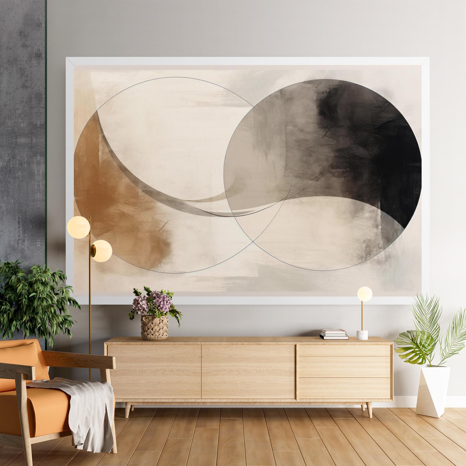 Leinwandbild Abstract Circle Painting mockup 9