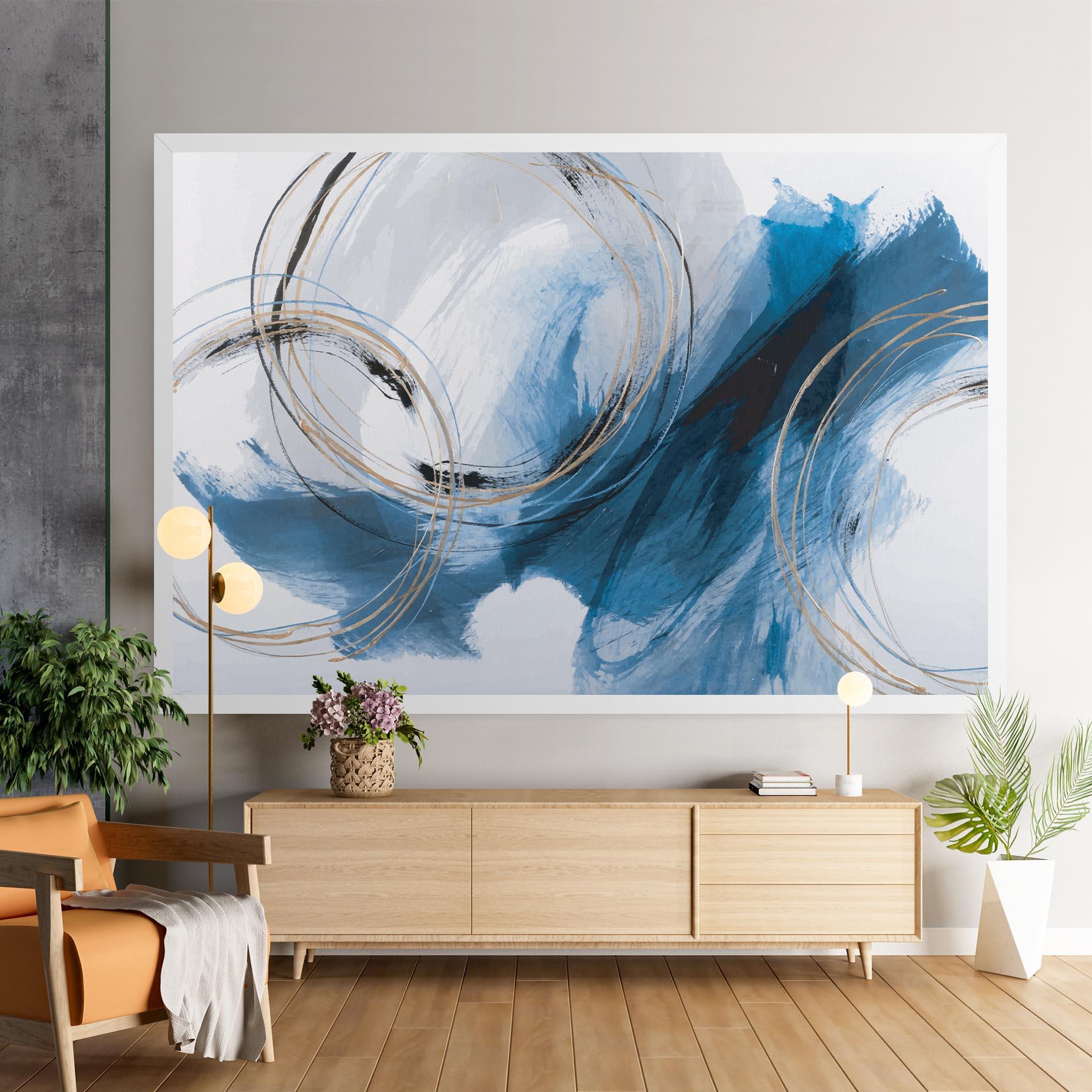 Leinwandbild Beautiful Abstract Painting mockup 9