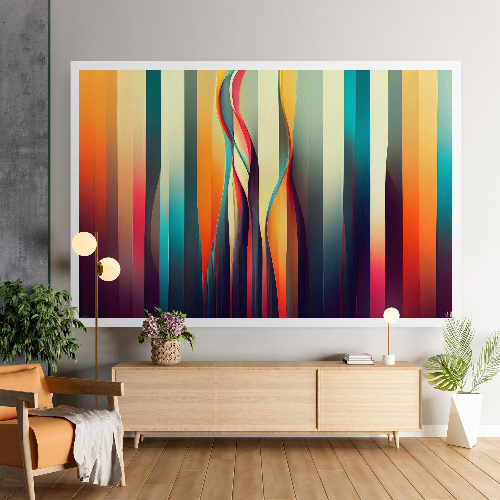 Leinwandbild Colorful Geometric Background mockup 9