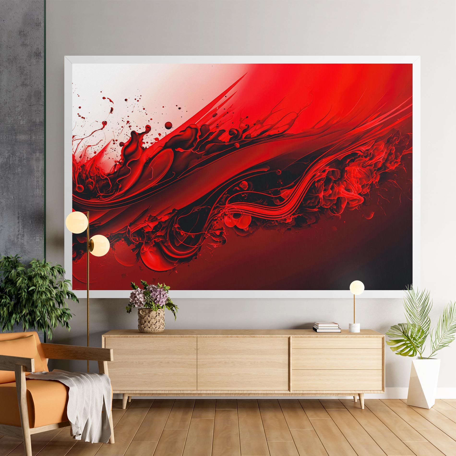Smooth Red Color mockup 9