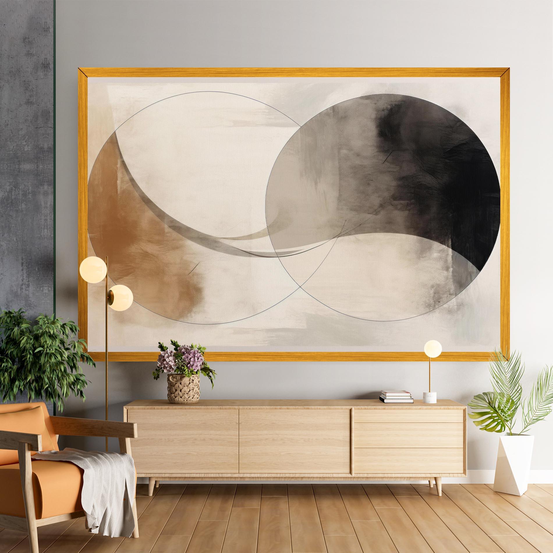Leinwandbild Abstract Circle Painting mockup 9