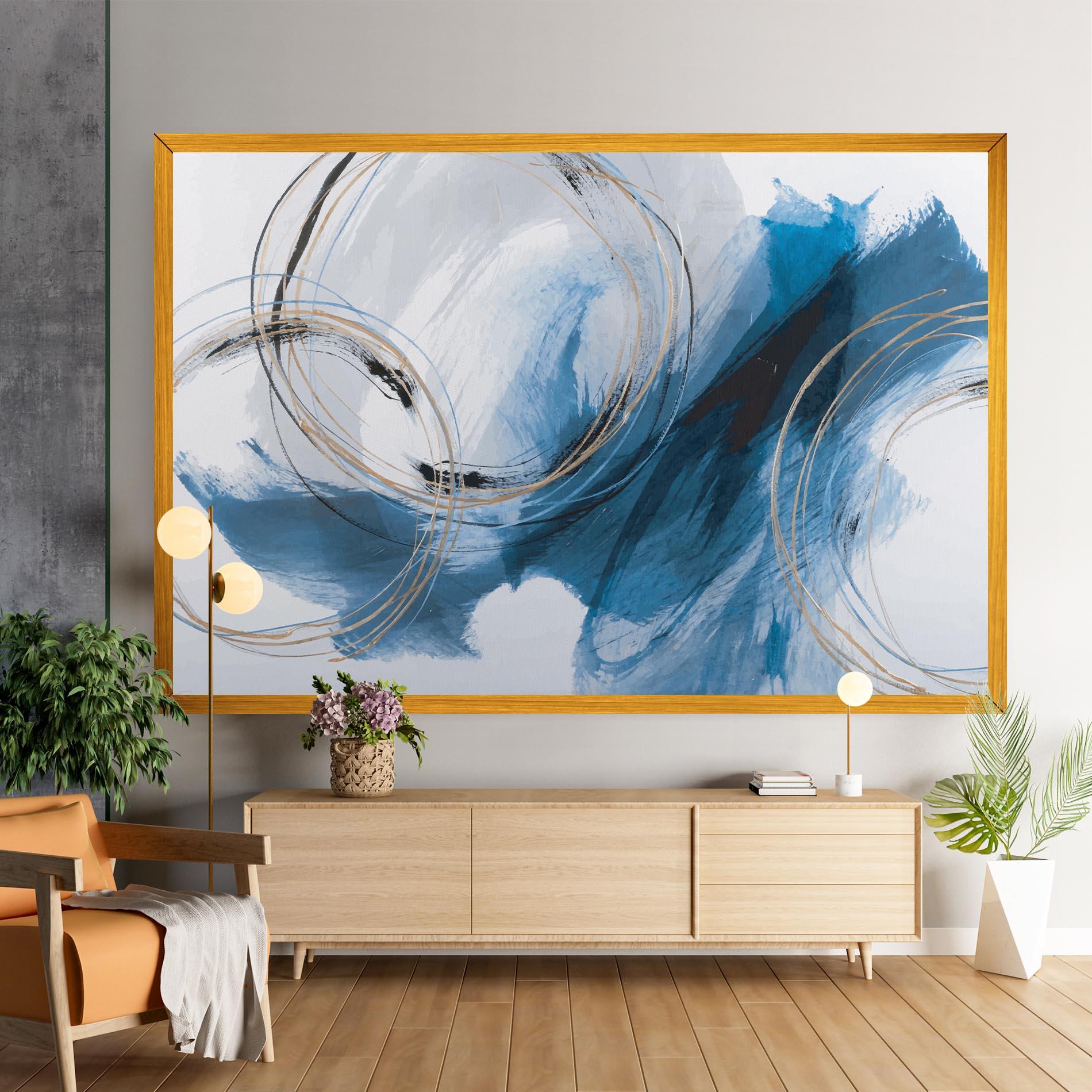 Leinwandbild Beautiful Abstract Painting mockup 9