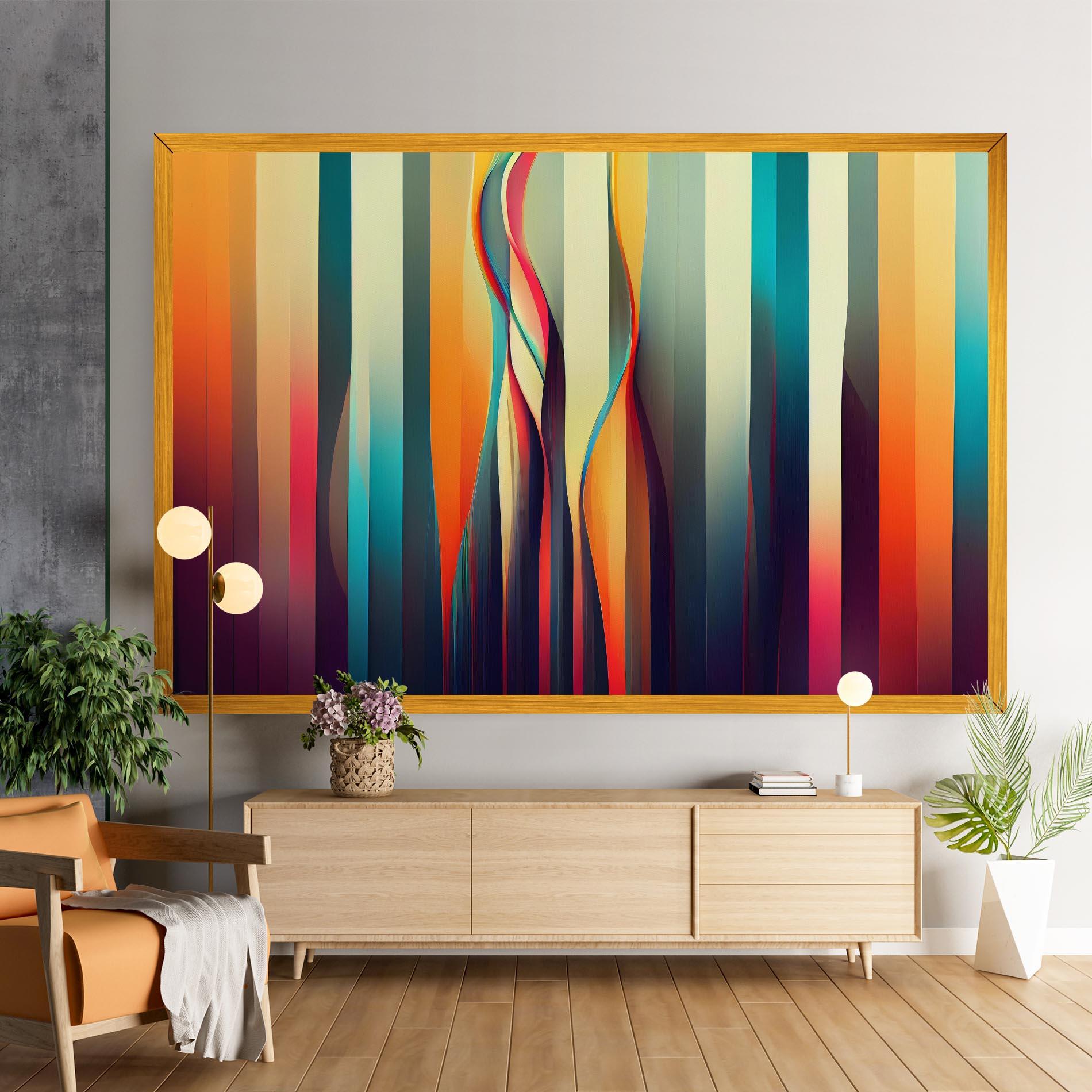 Leinwandbild Colorful Geometric Background mockup 9