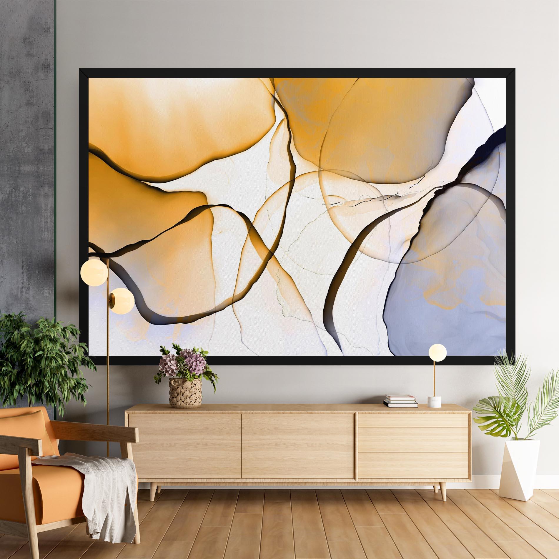 Leinwandbild Abstract Alcohol Ink mockup 9