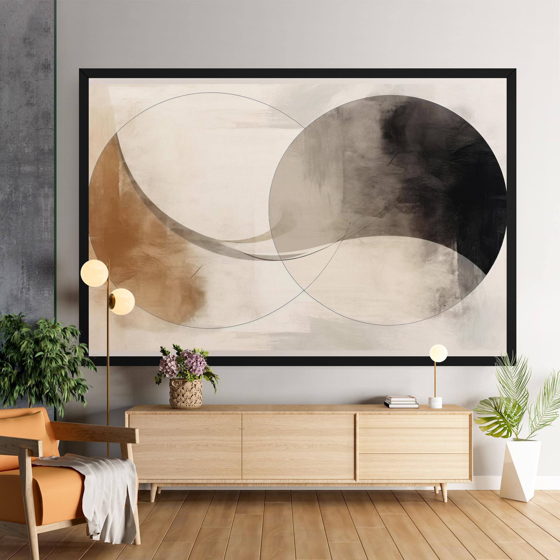 Leinwandbild Abstract Circle Painting mockup 9