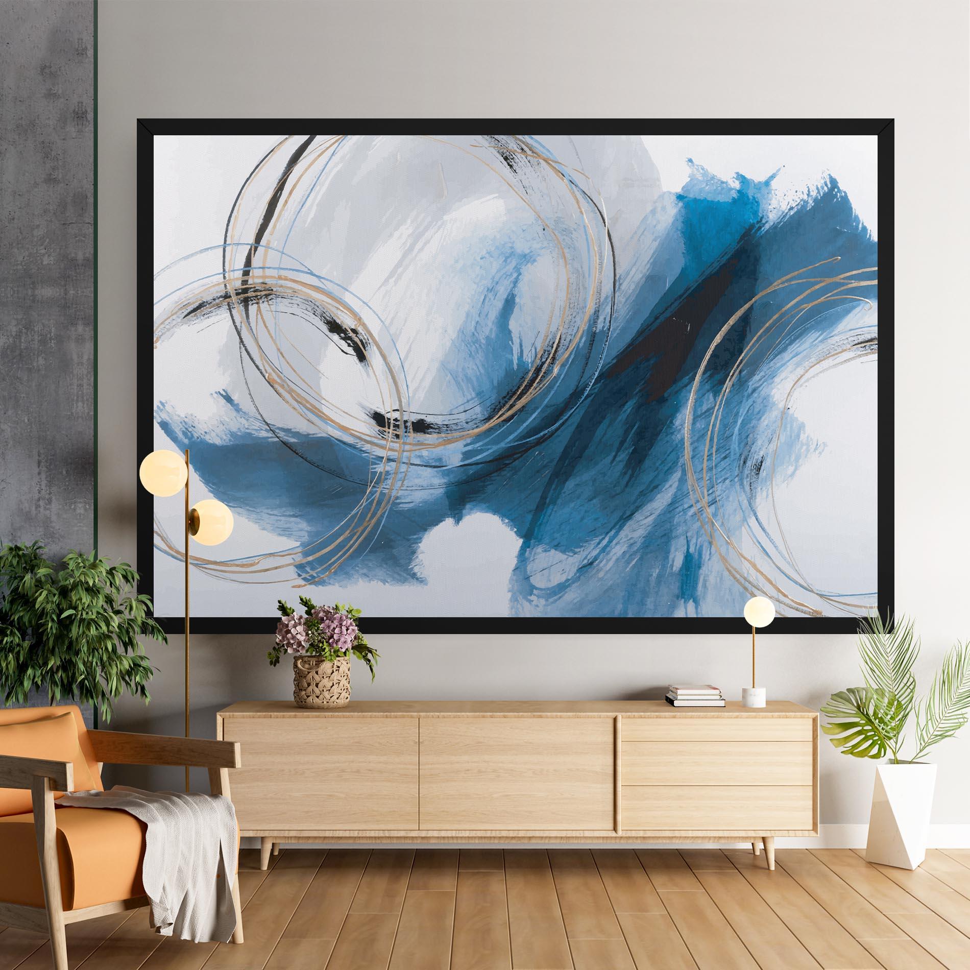Leinwandbild Beautiful Abstract Painting mockup 9