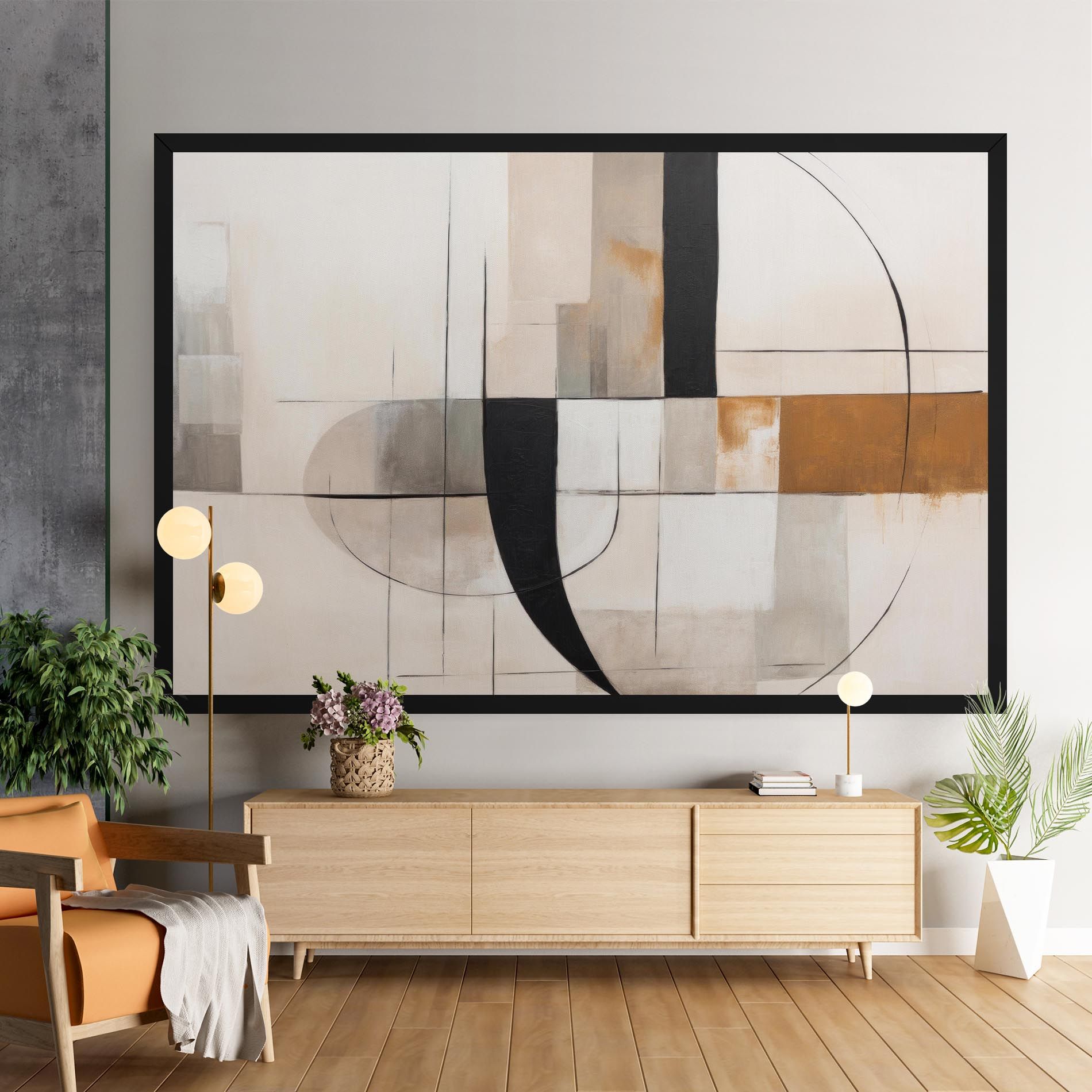 Black Abstract Lines mockup 9