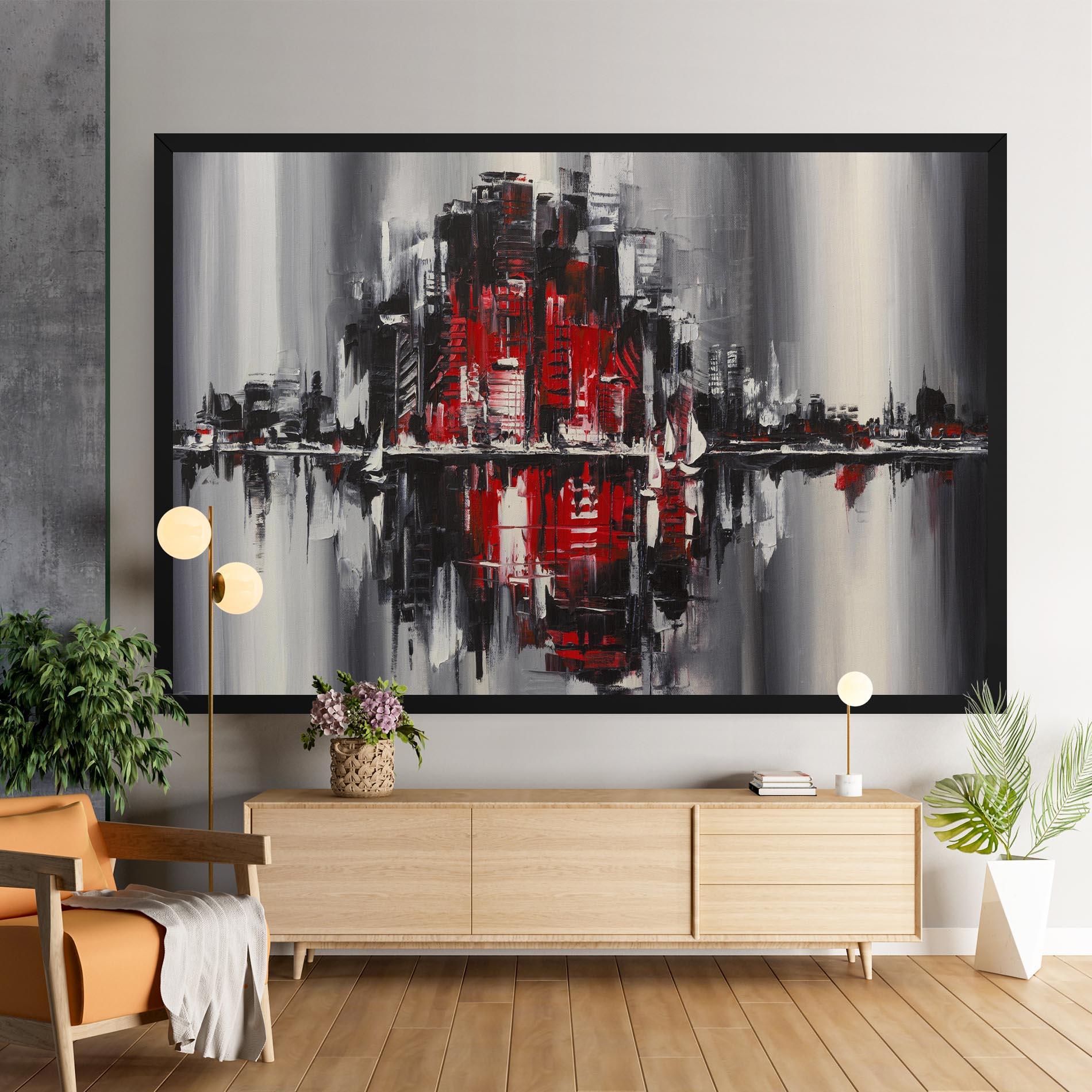 Leinwandbild Cityscape mockup 9