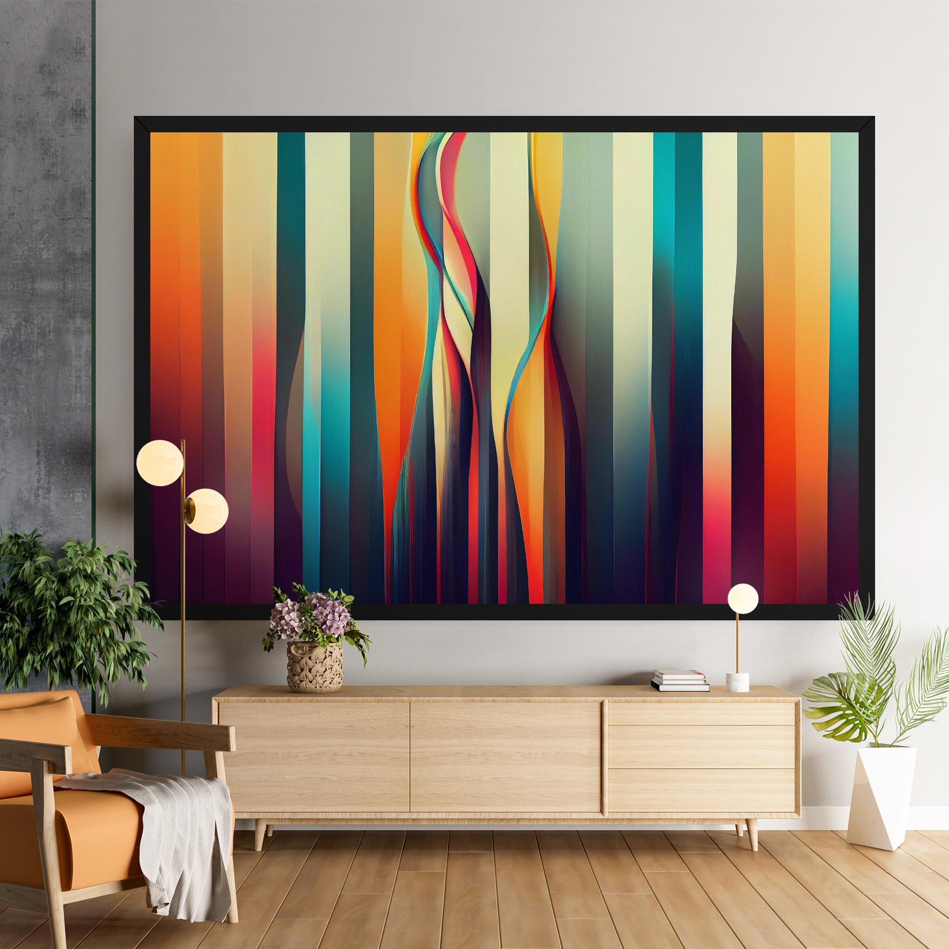 Leinwandbild Colorful Geometric Background mockup 9