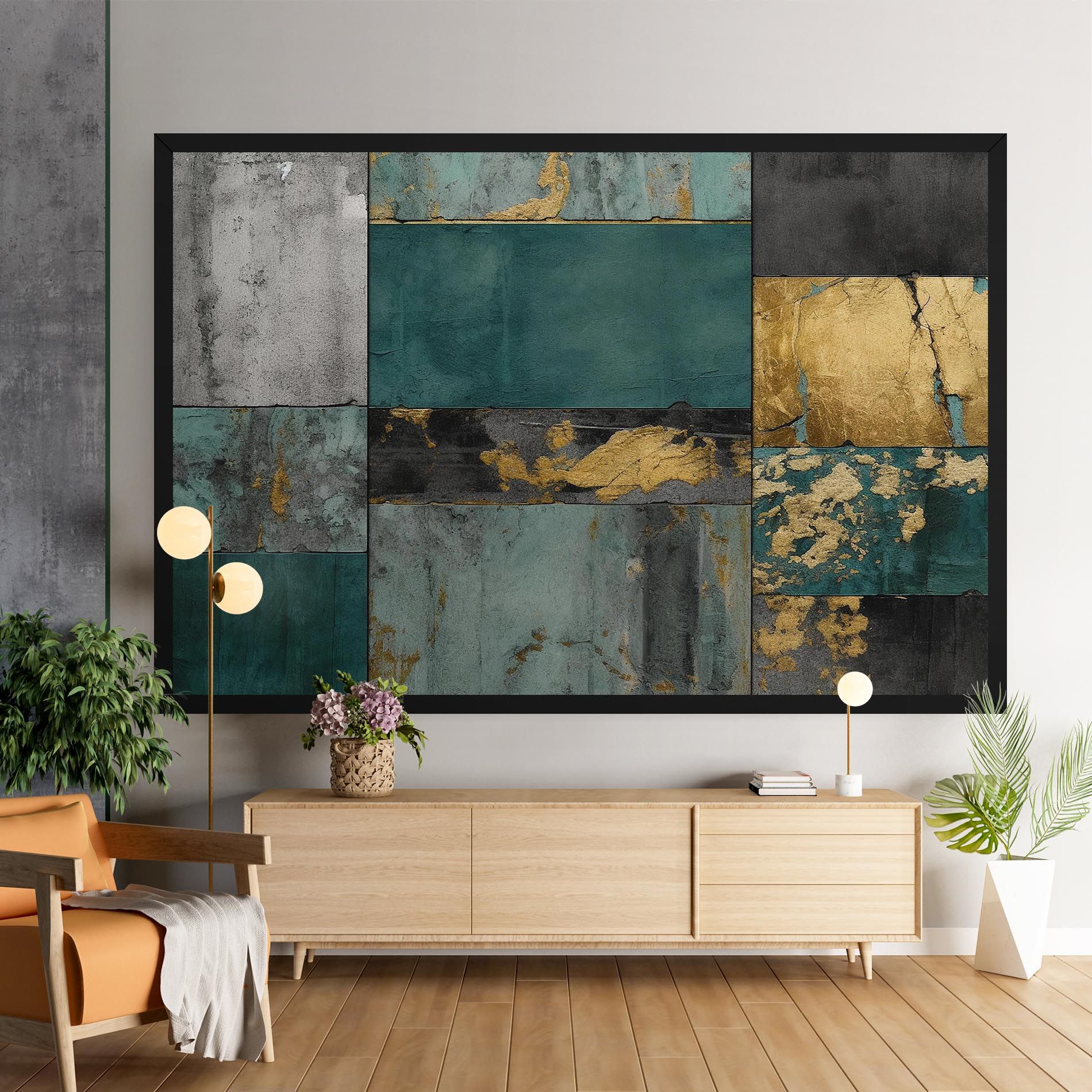 Golden Green Painting mockup 9