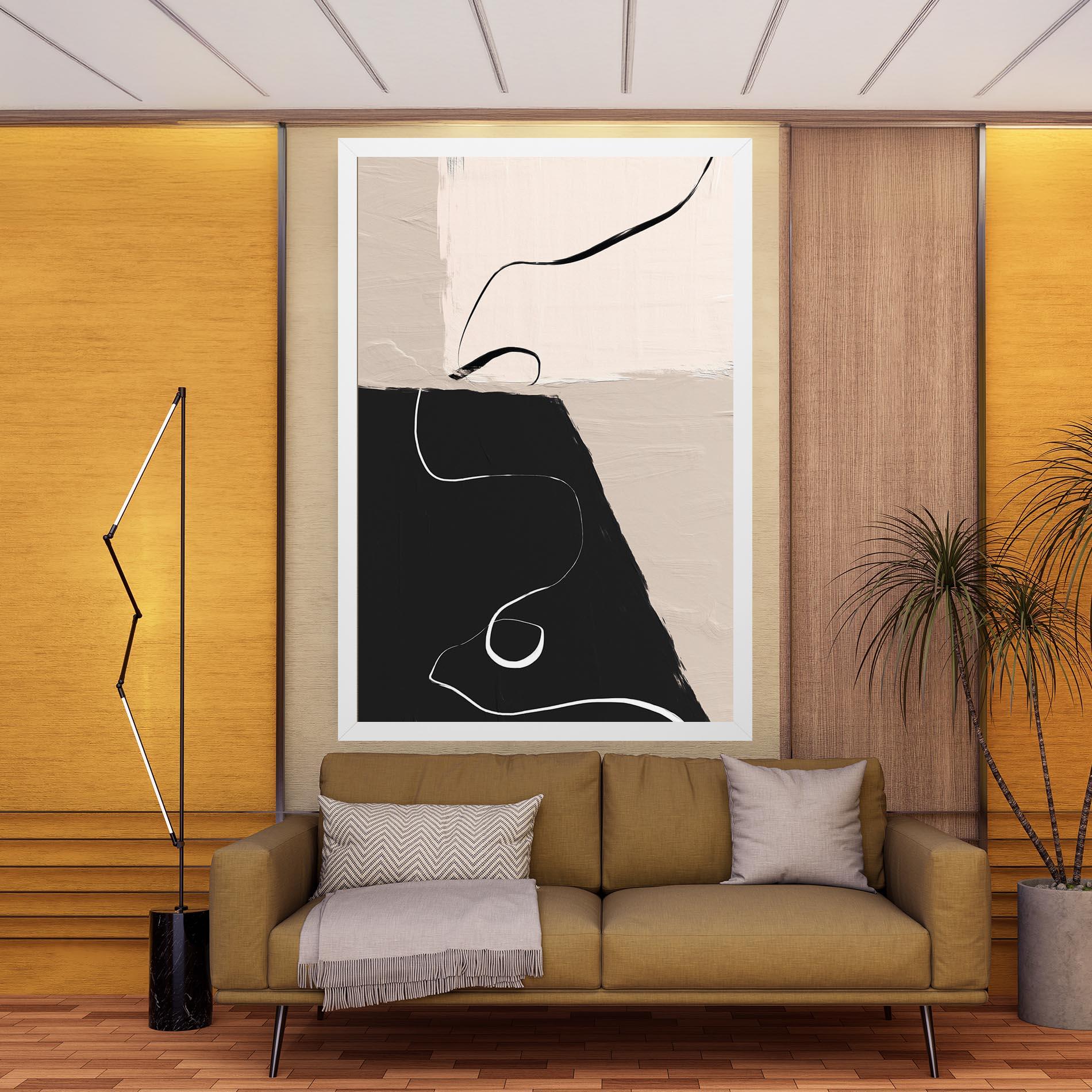 Leinwandbild Black Brushstrokes mockup 9
