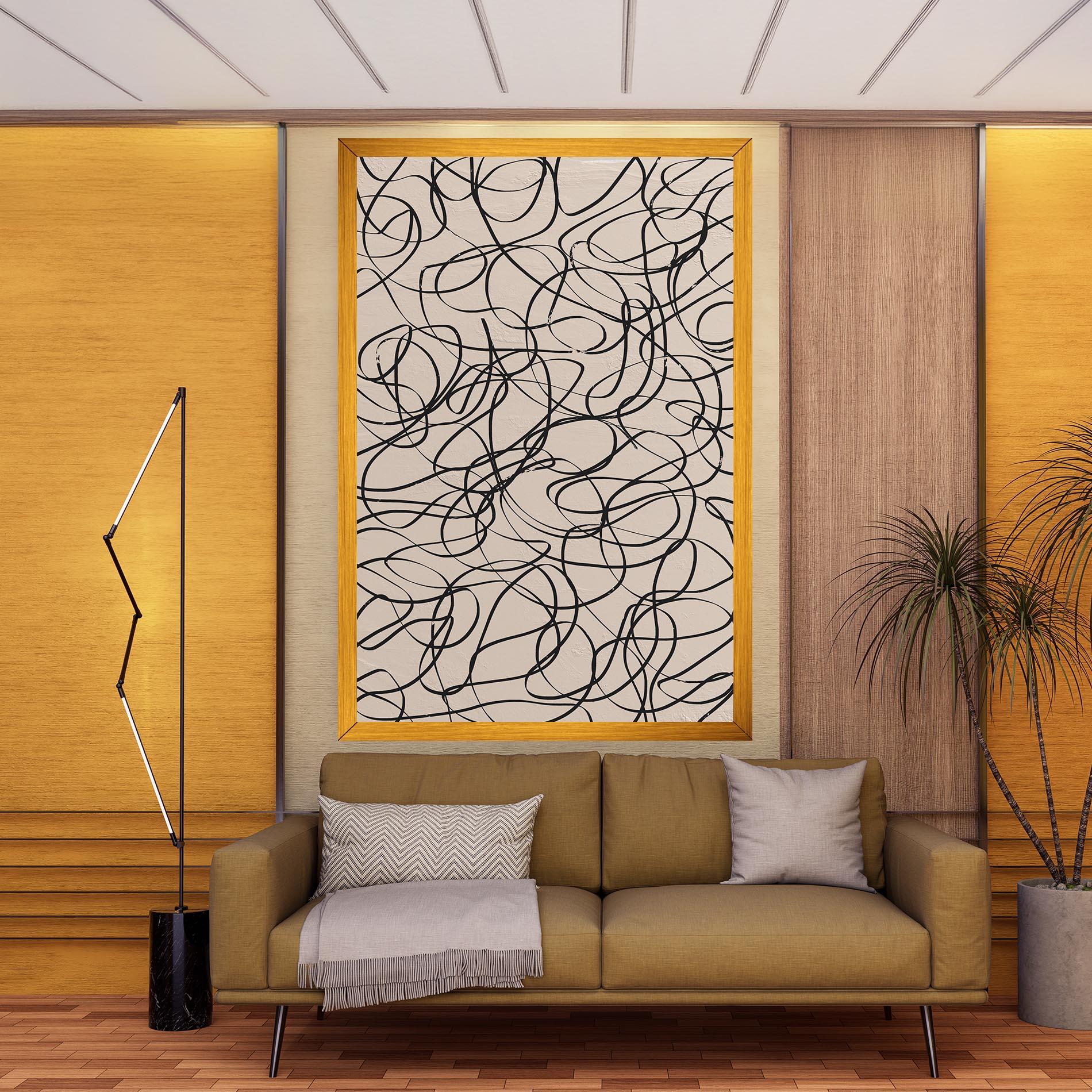 Leinwandbild Hand Painted Pattern mockup 9