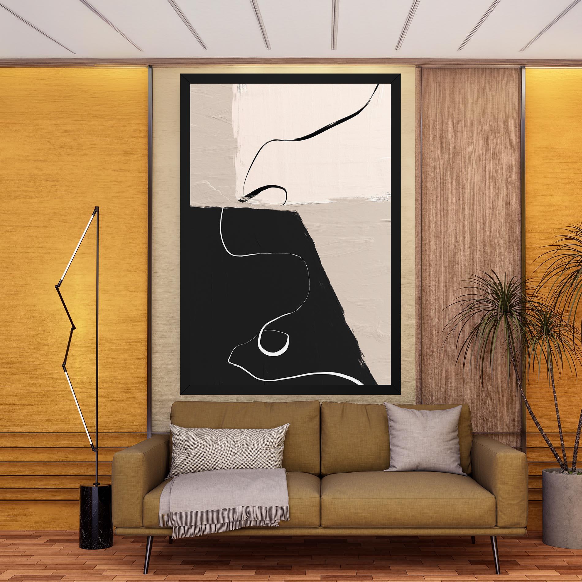 Leinwandbild Black Brushstrokes mockup 9