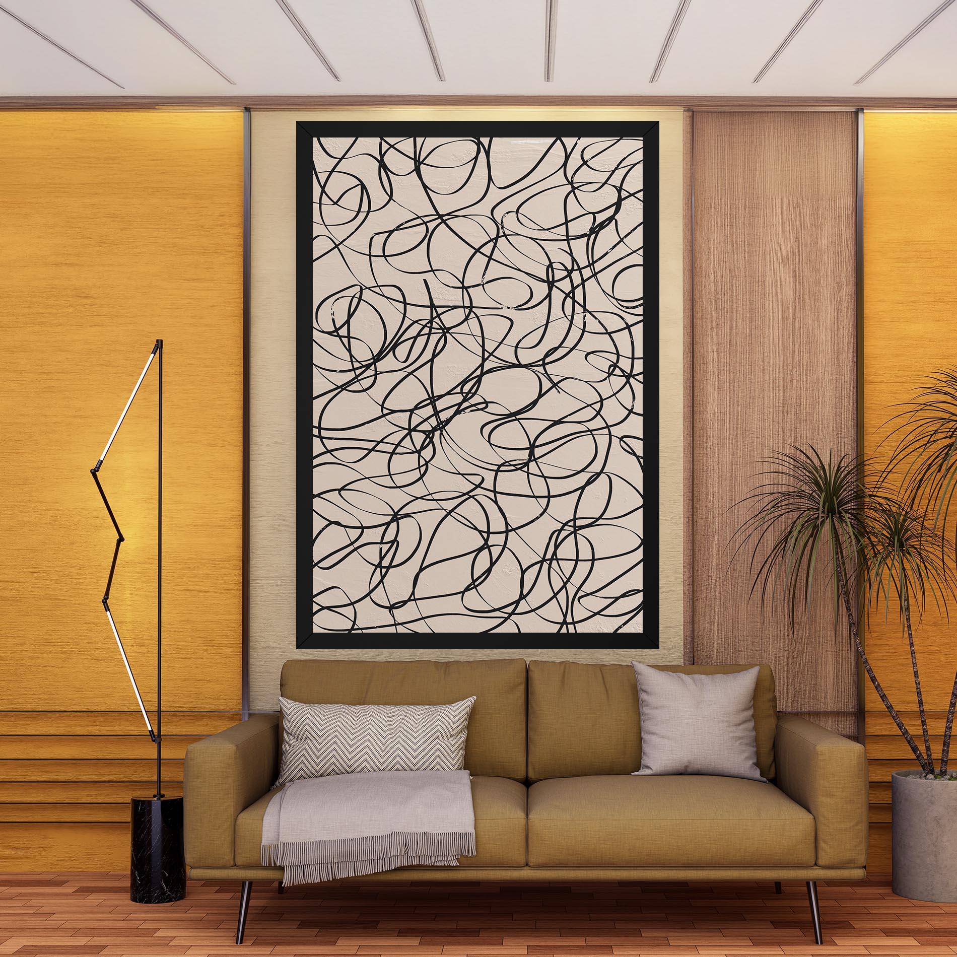 Leinwandbild Hand Painted Pattern mockup 9