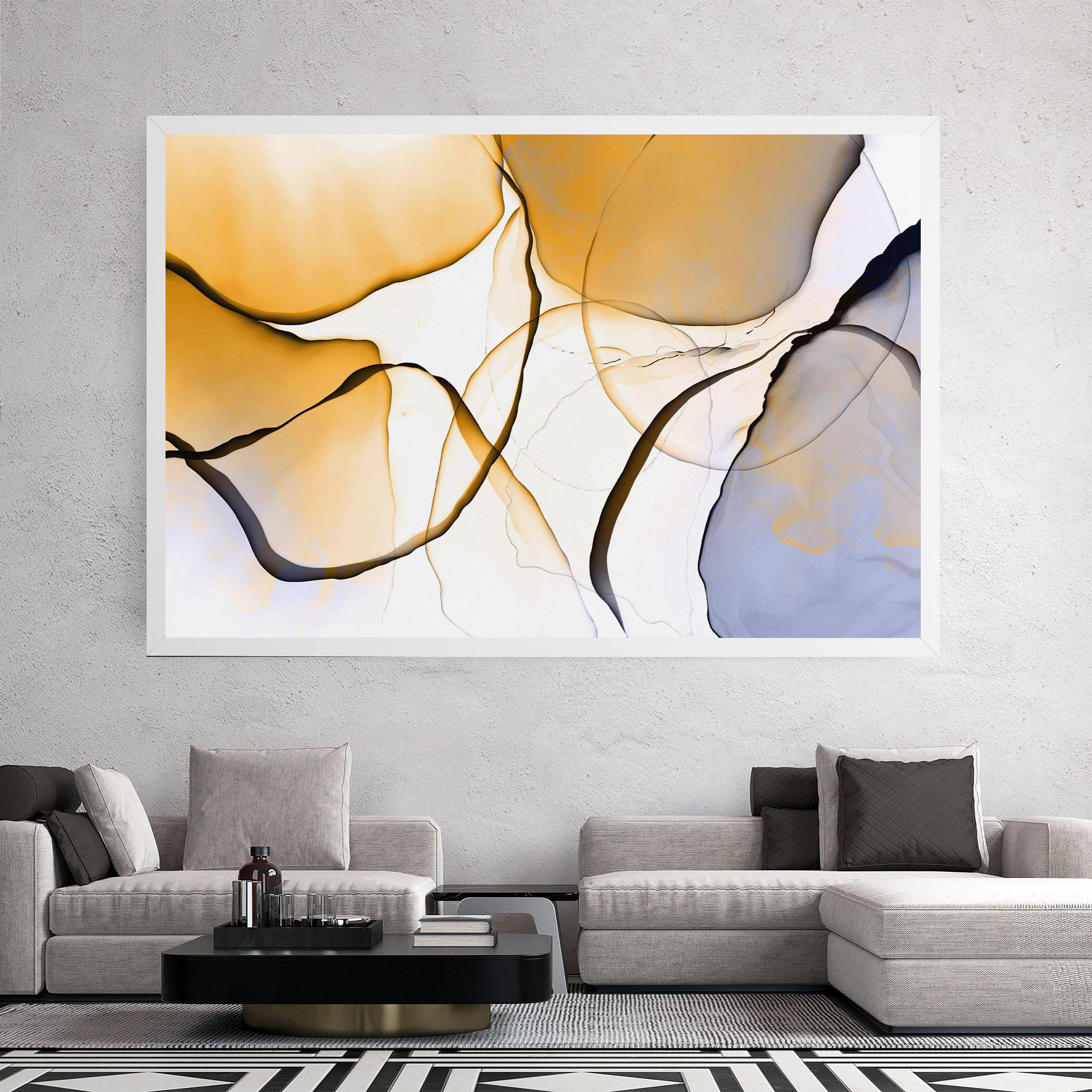 Leinwandbild Abstract Alcohol Ink mockup 2