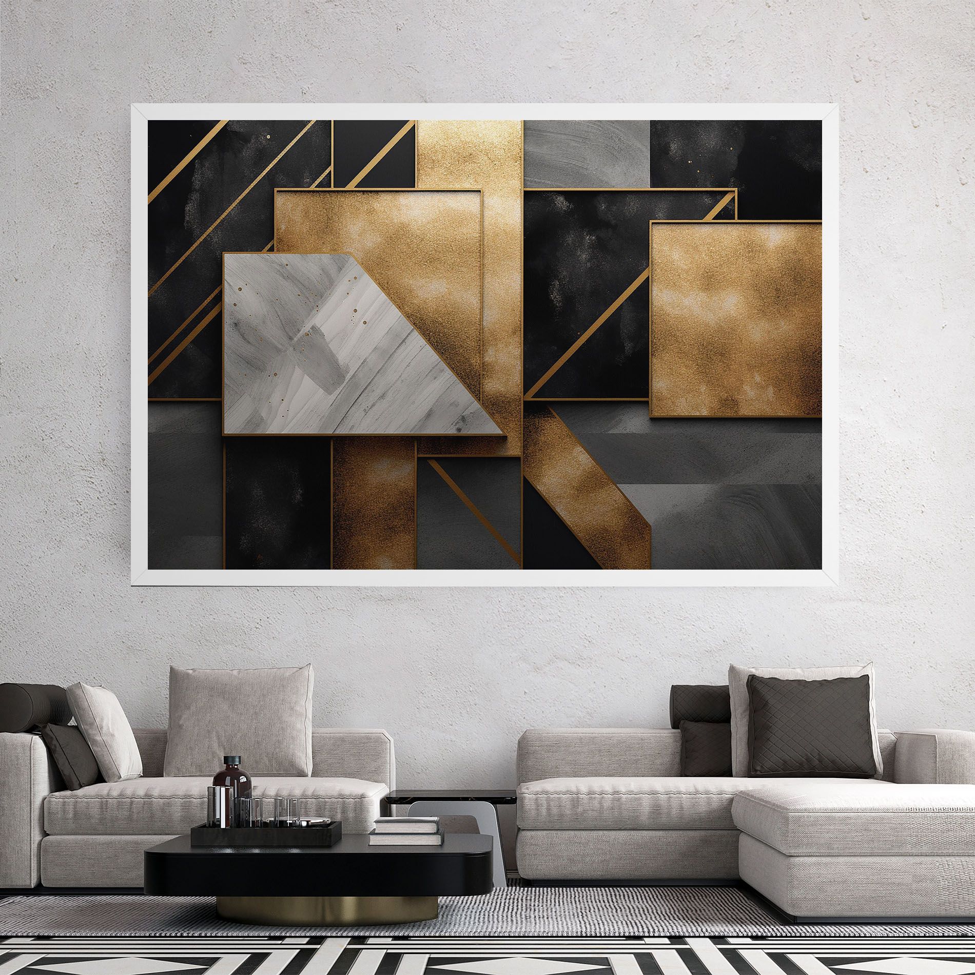 Abstract Gold Square mockup 2