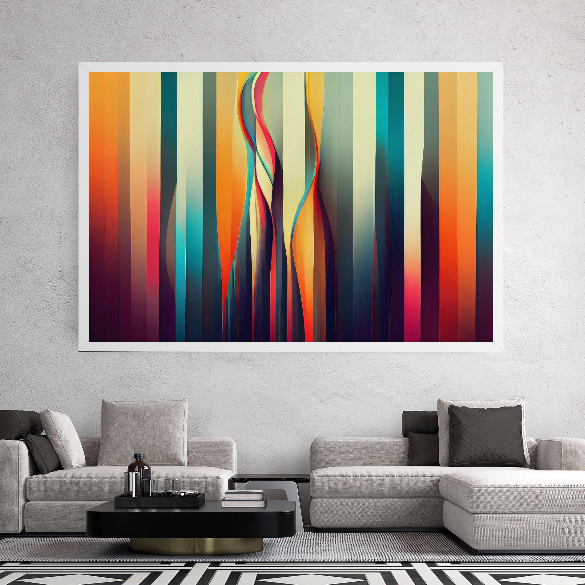 Leinwandbild Colorful Geometric Background mockup 2