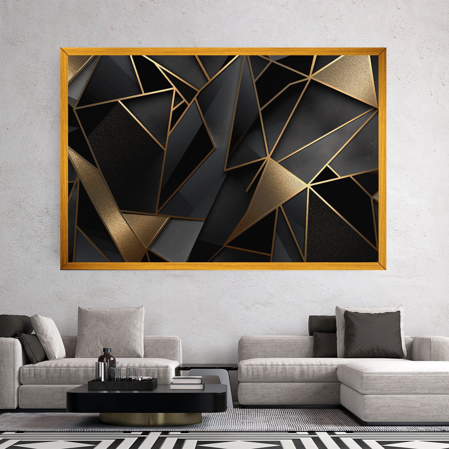 Abstract Golden Art mockup 2