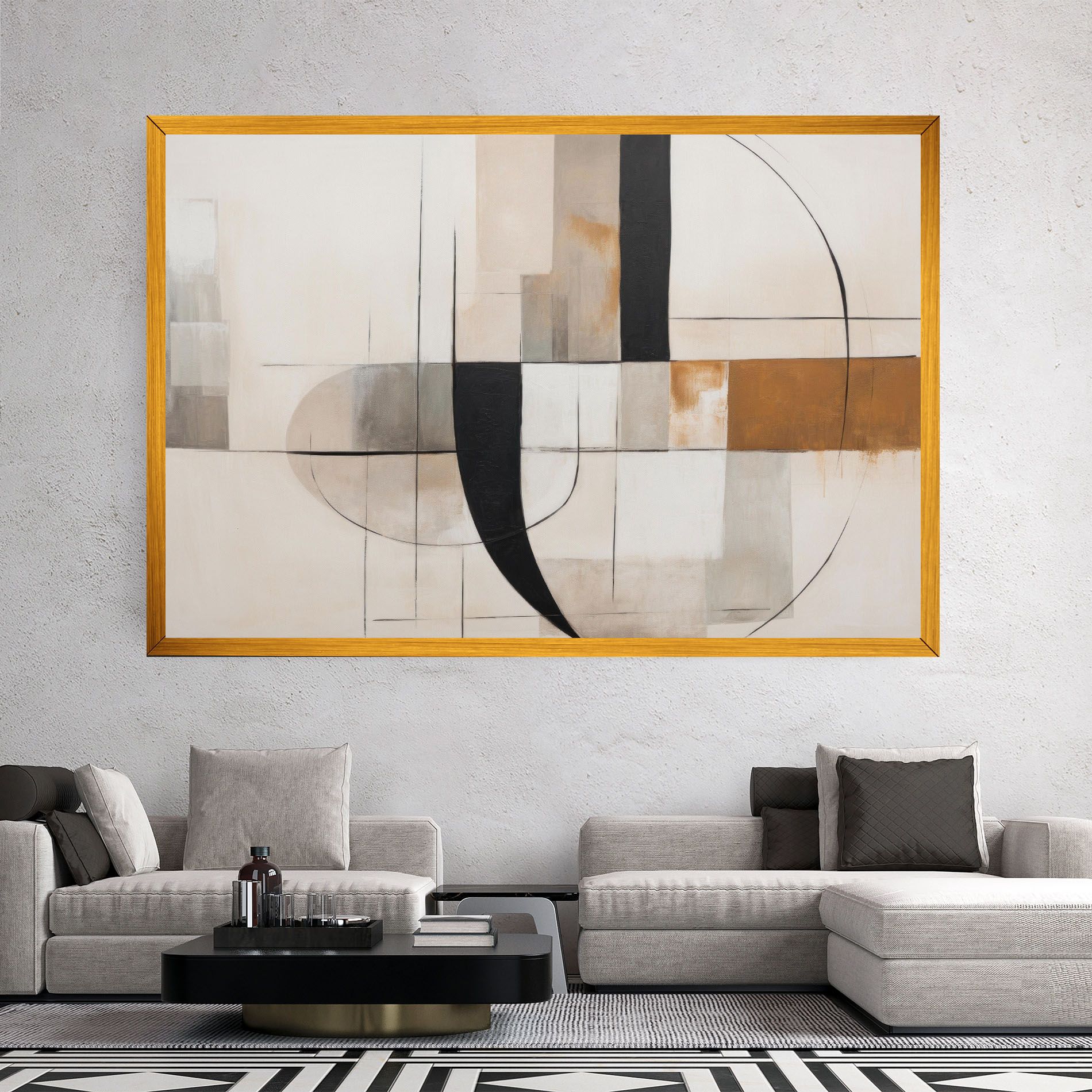 Black Abstract Lines mockup 2