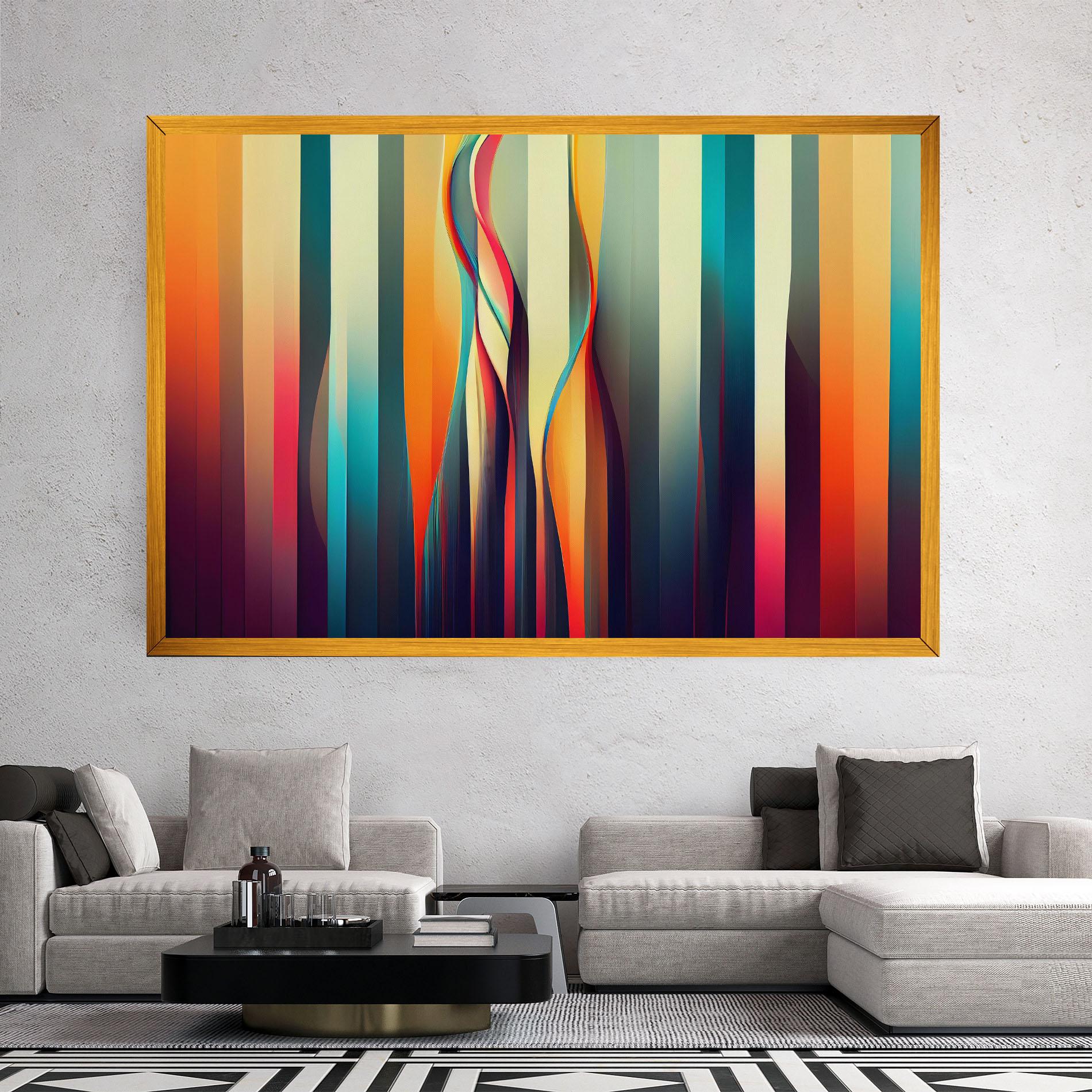 Leinwandbild Colorful Geometric Background mockup 2