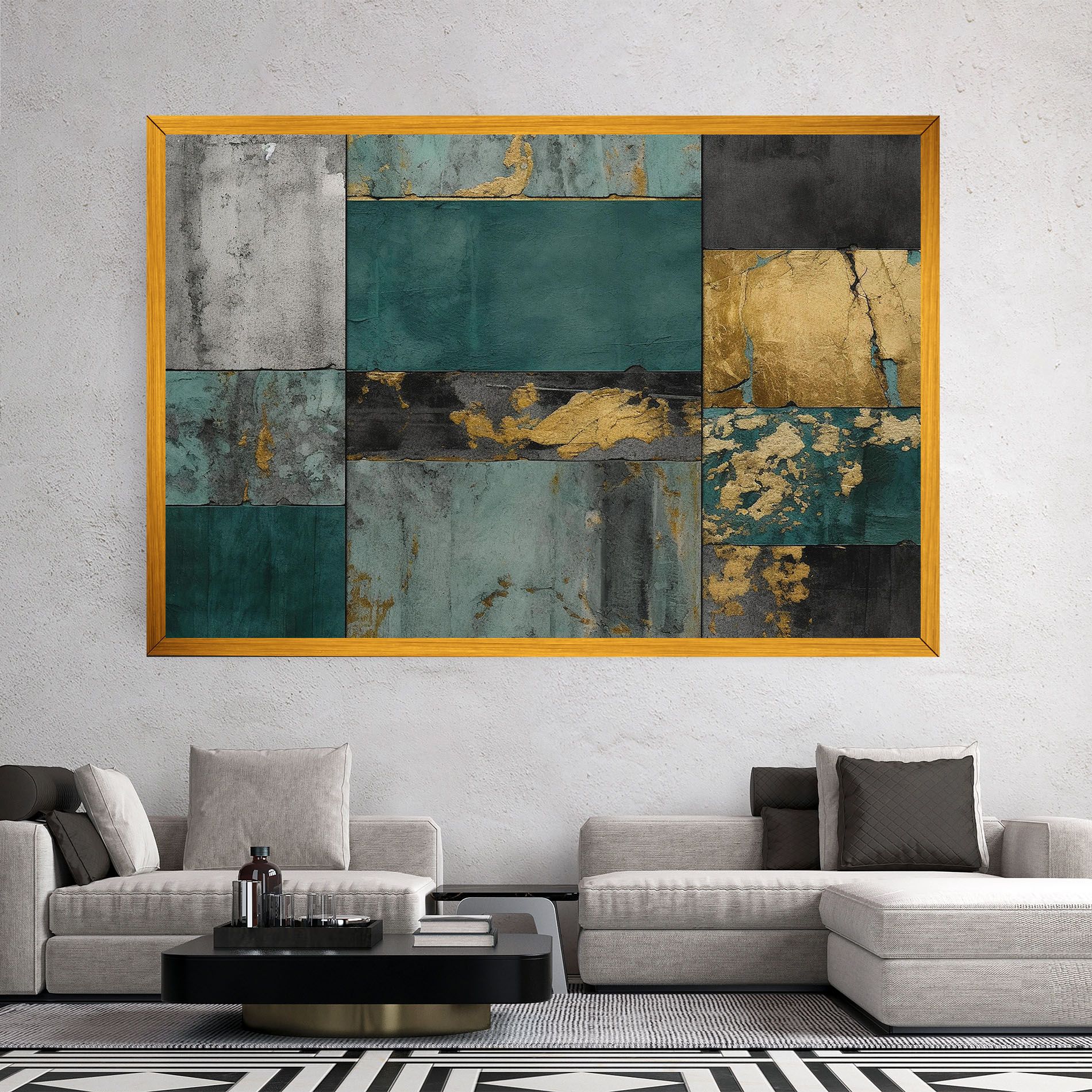 Golden Green Painting mockup 2