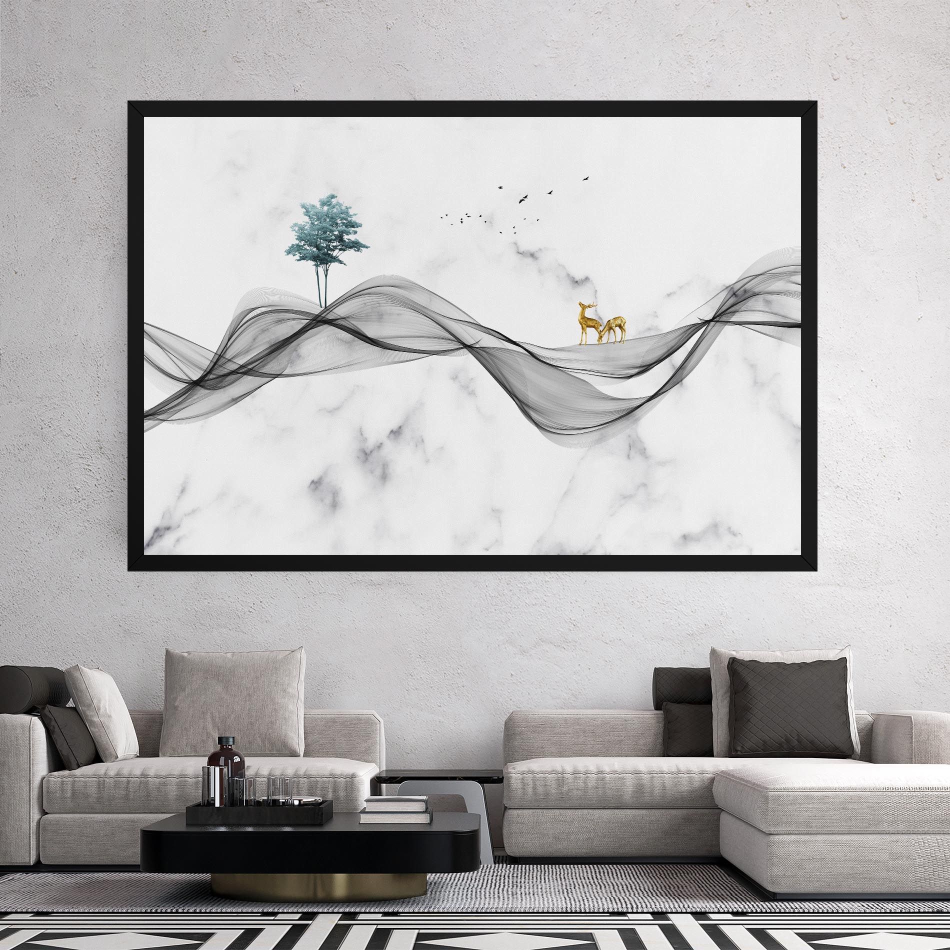 Abstract Golden Landscape 1 mockup 2