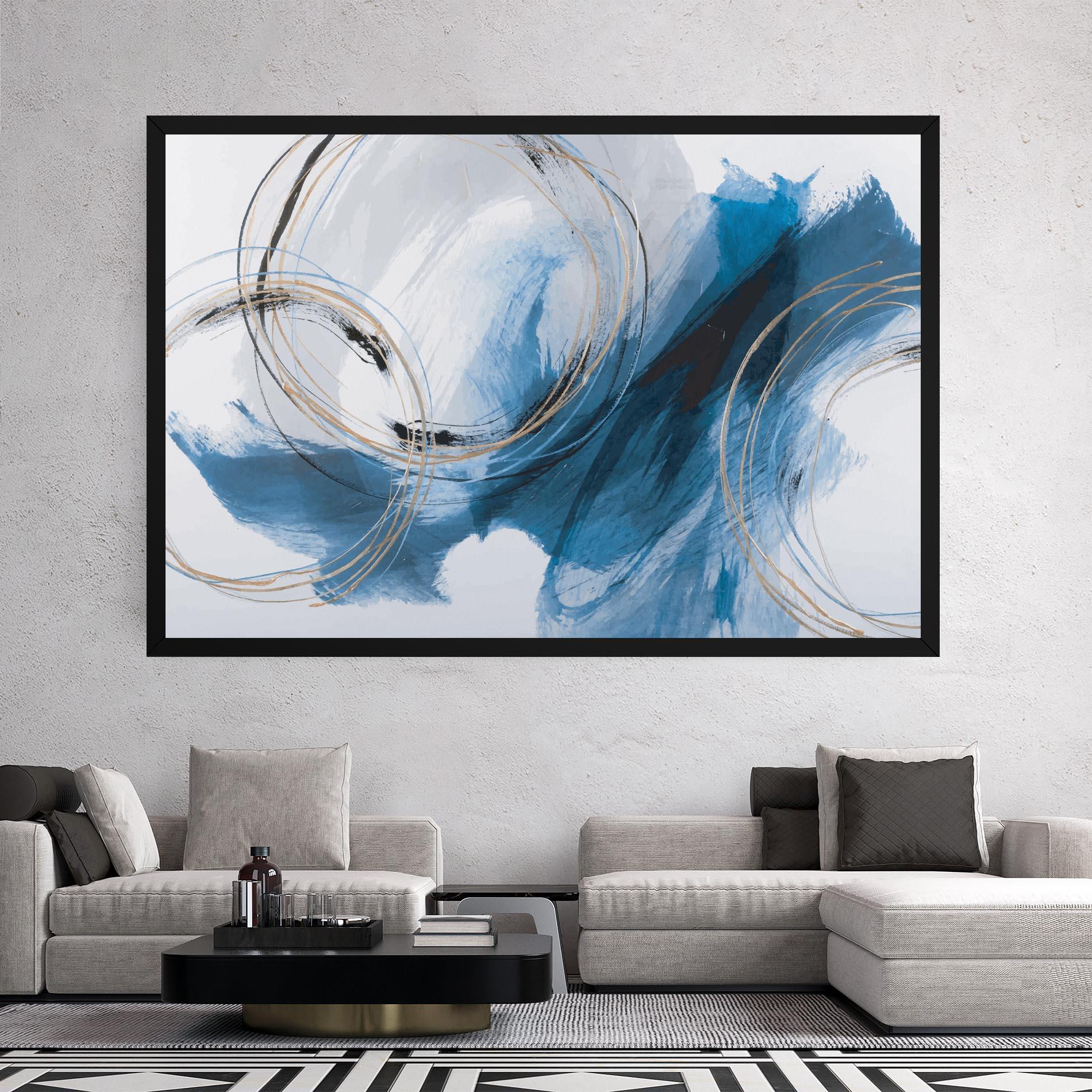 Leinwandbild Beautiful Abstract Painting mockup 2