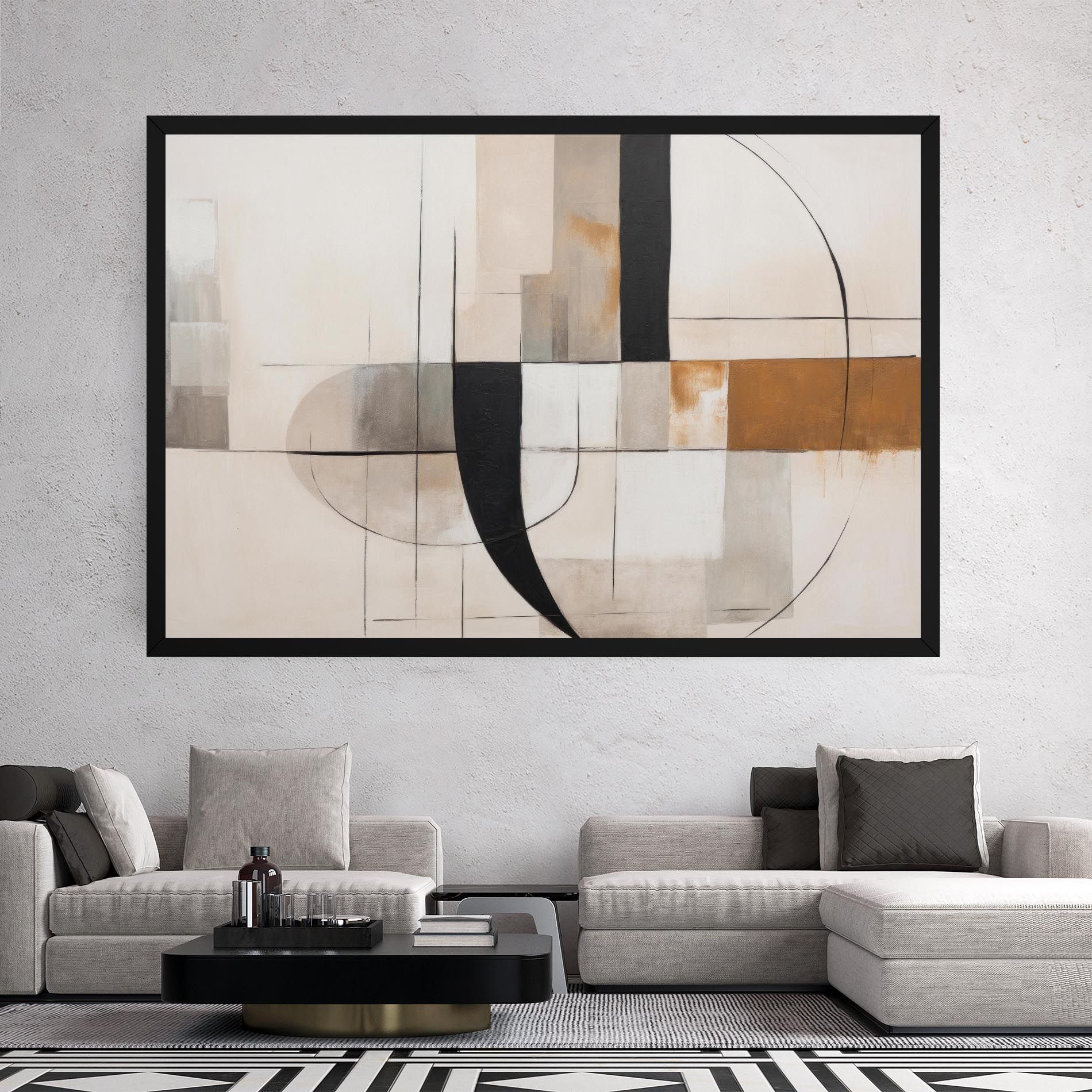 Black Abstract Lines mockup 2