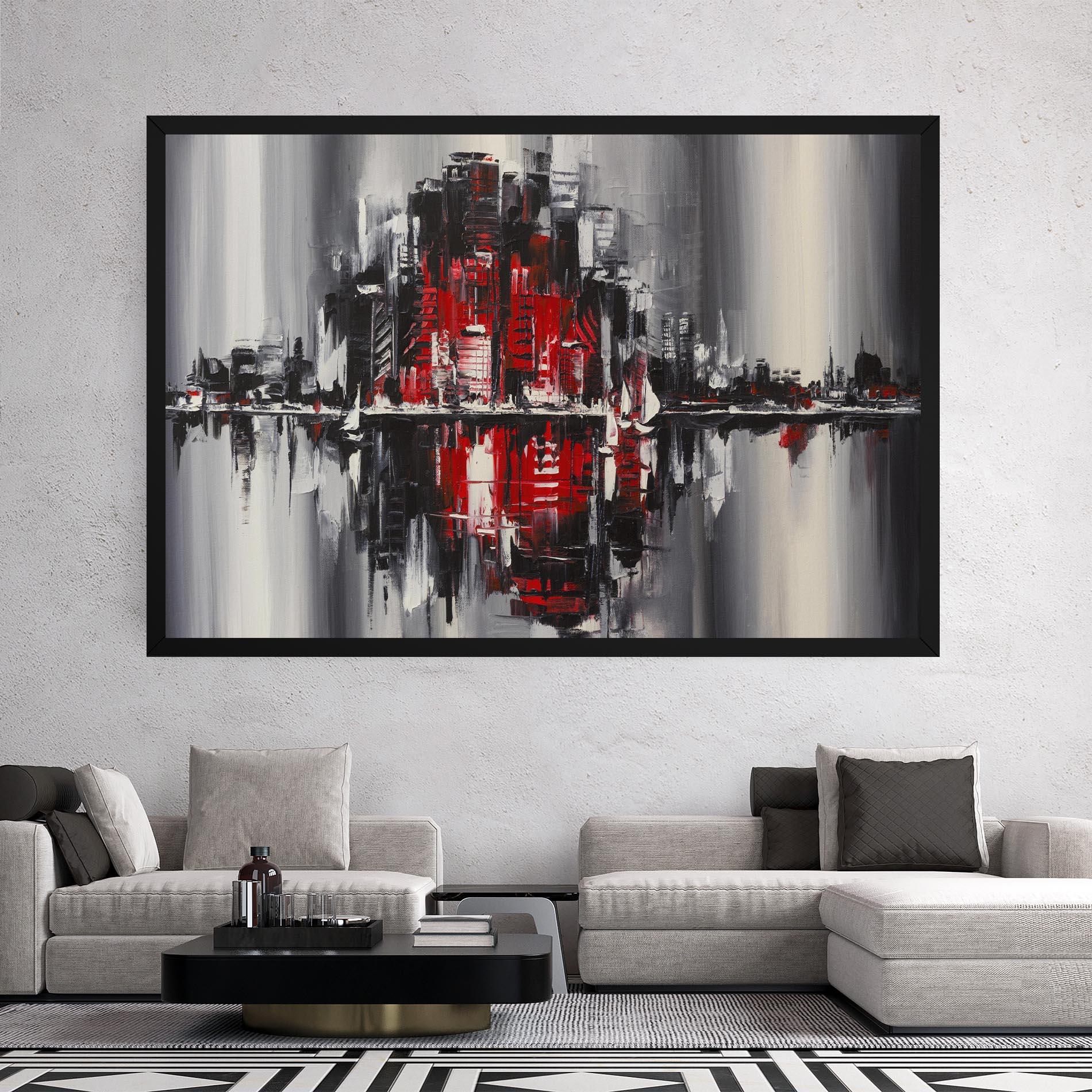 Leinwandbild Cityscape mockup 2