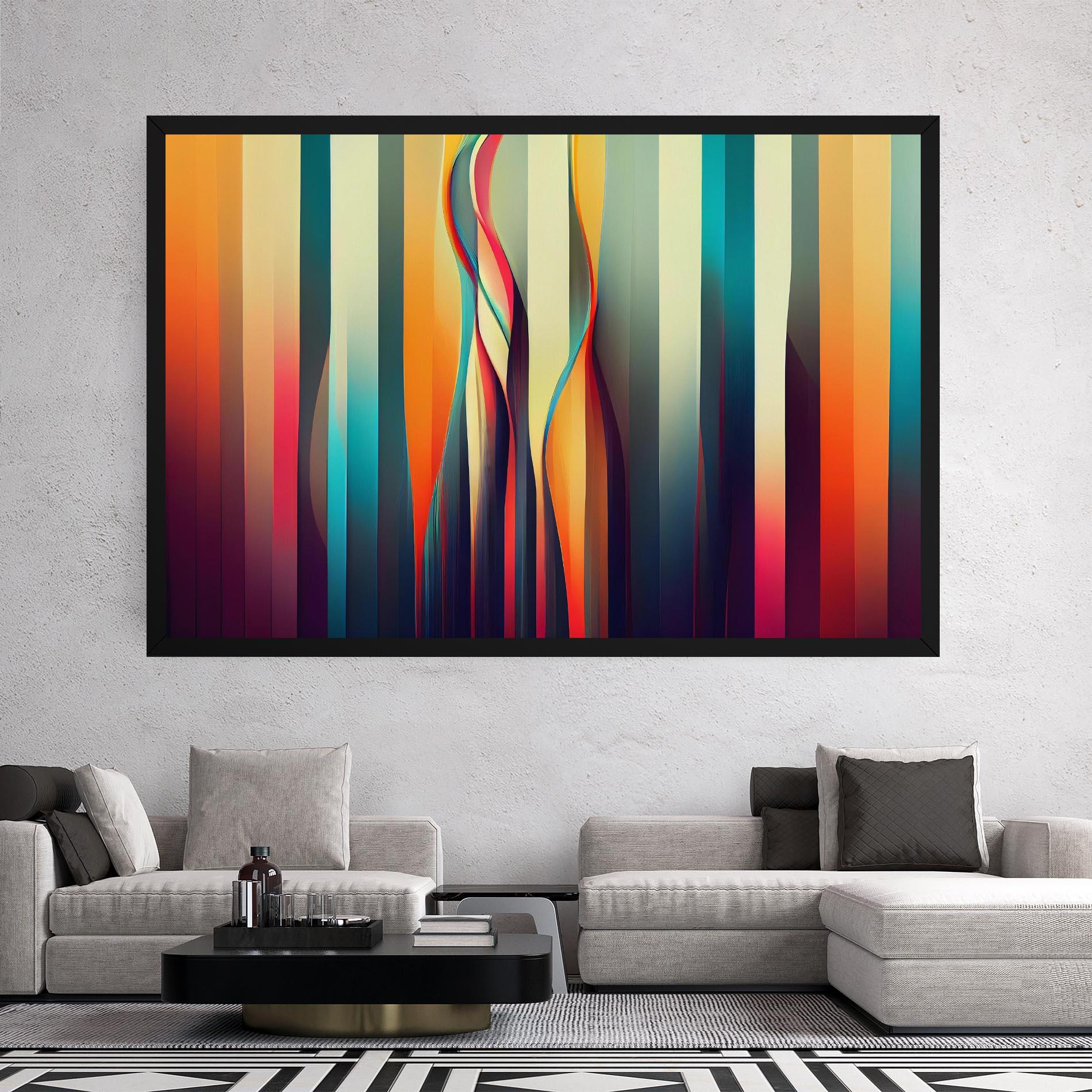 Leinwandbild Colorful Geometric Background mockup 2