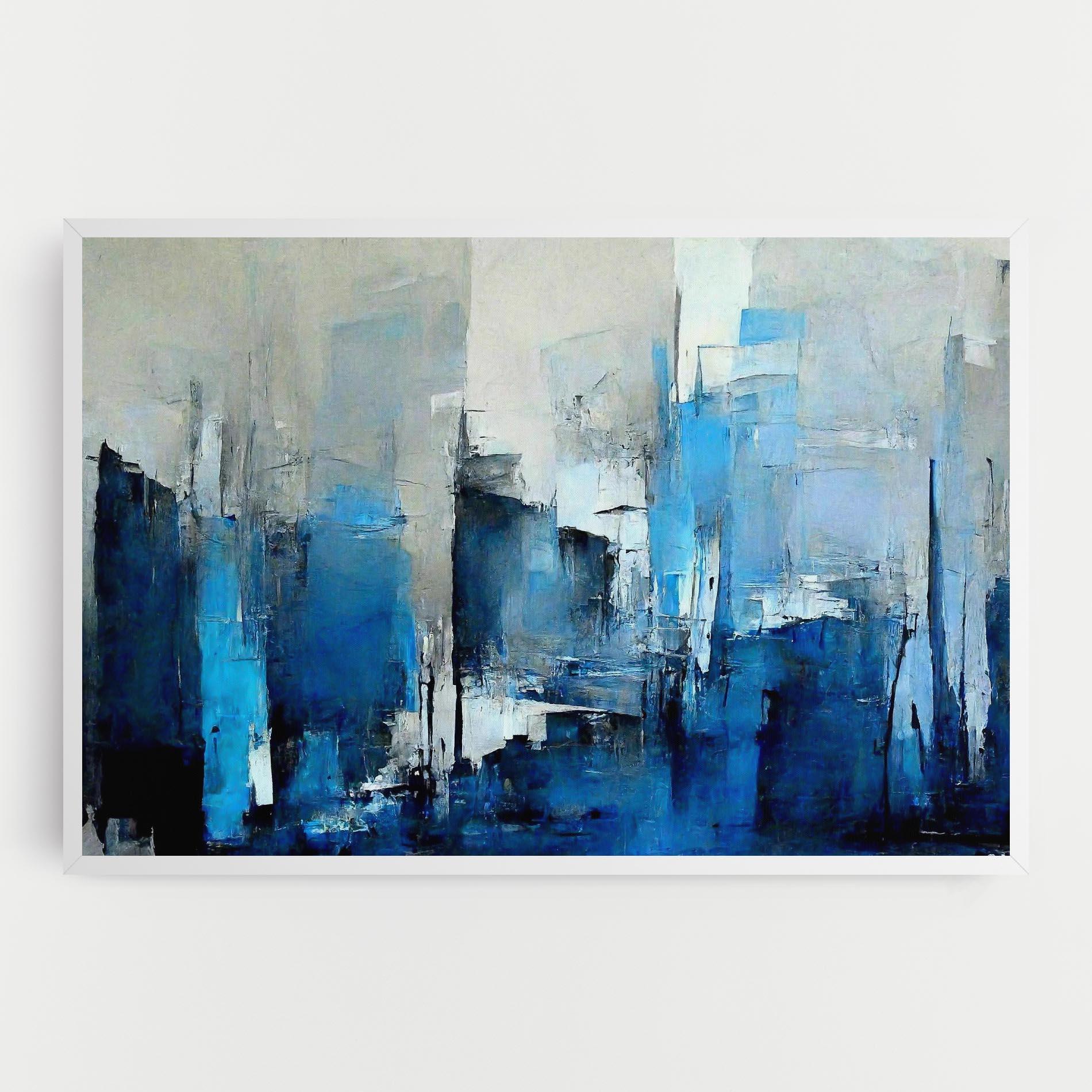 Leinwandbild Blue Gray Color mockup 0