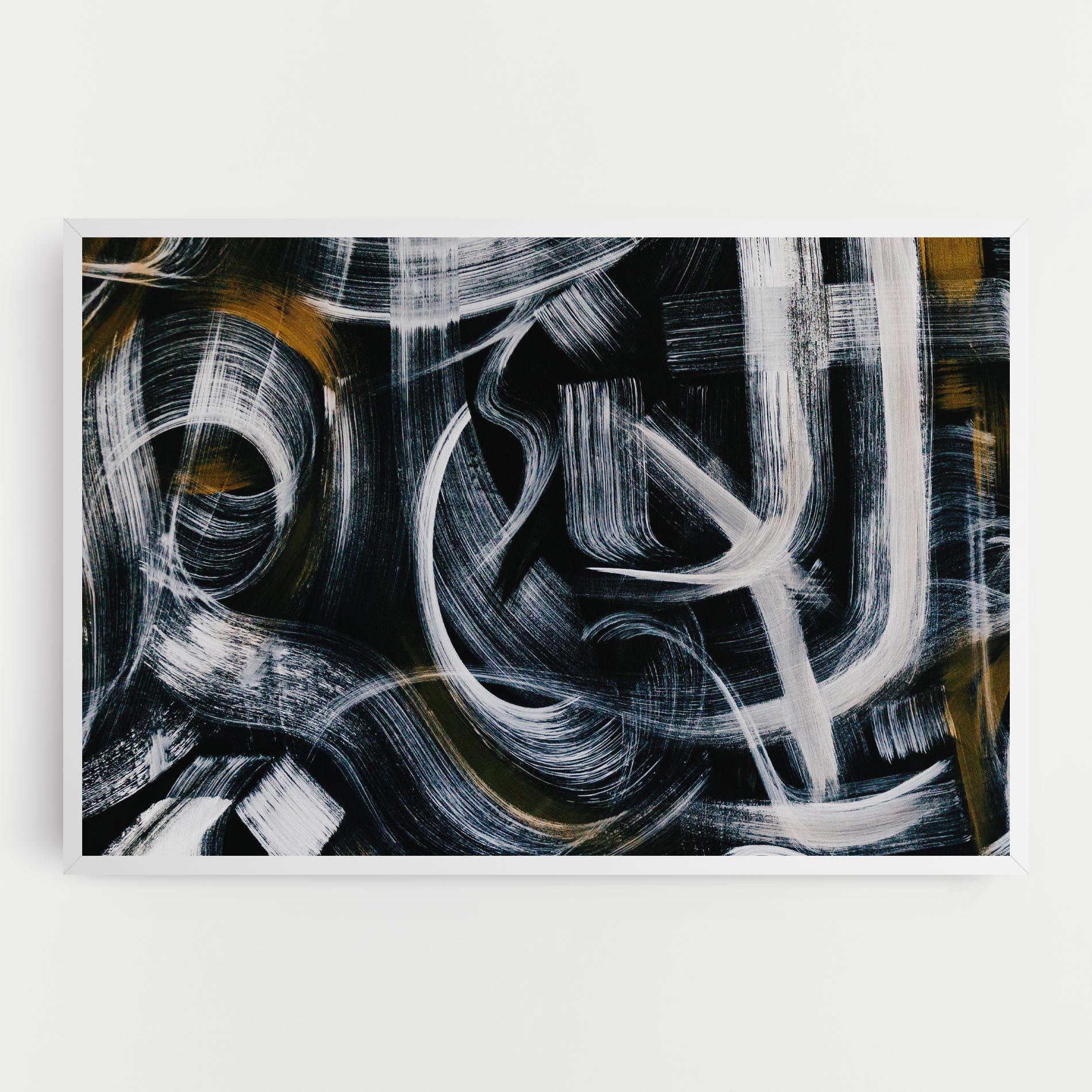 Leinwandbild White Brush Lines mockup 0
