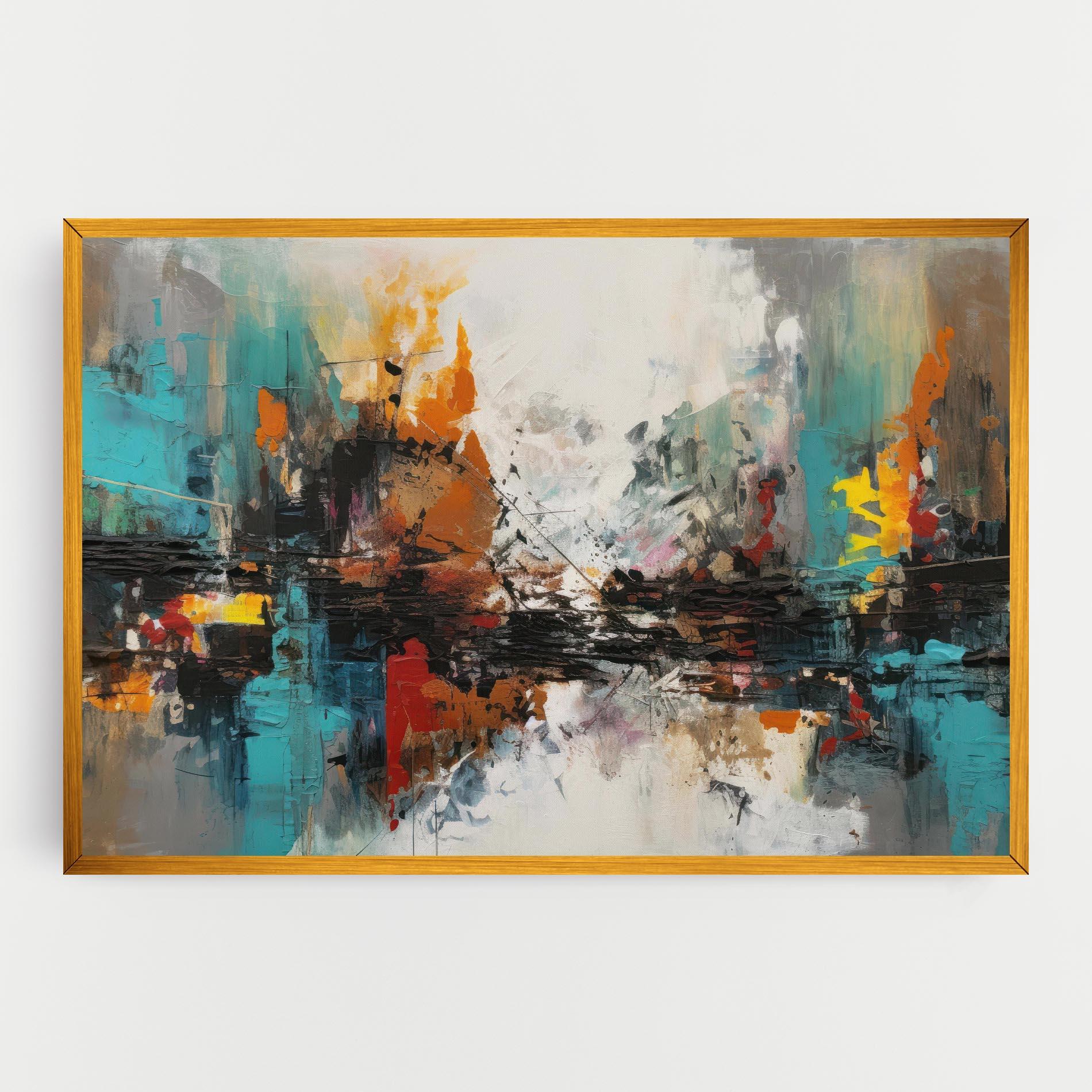 Leinwandbild Abstract City Painting mockup 0