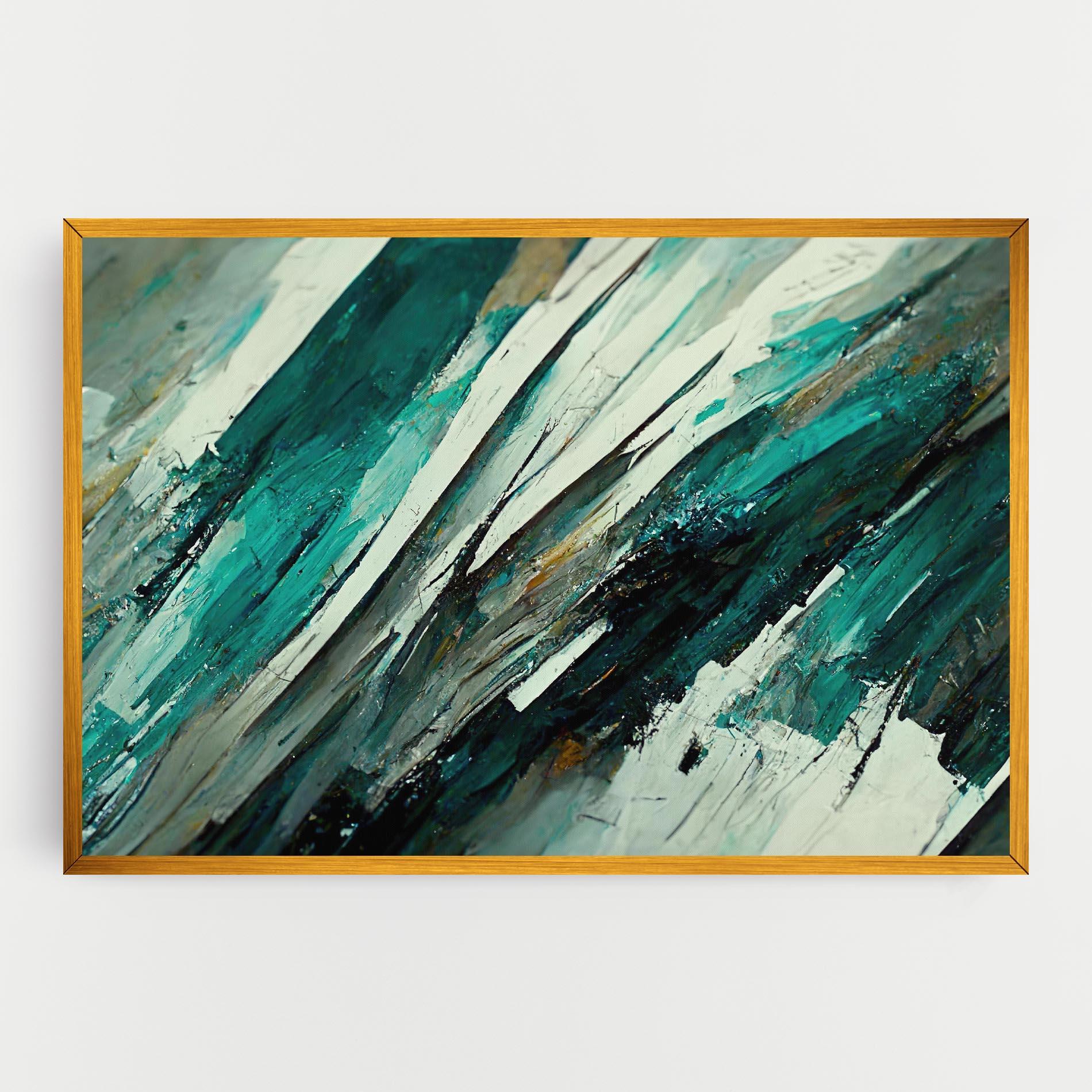 Leinwandbild Abstract Green Artwork mockup 0