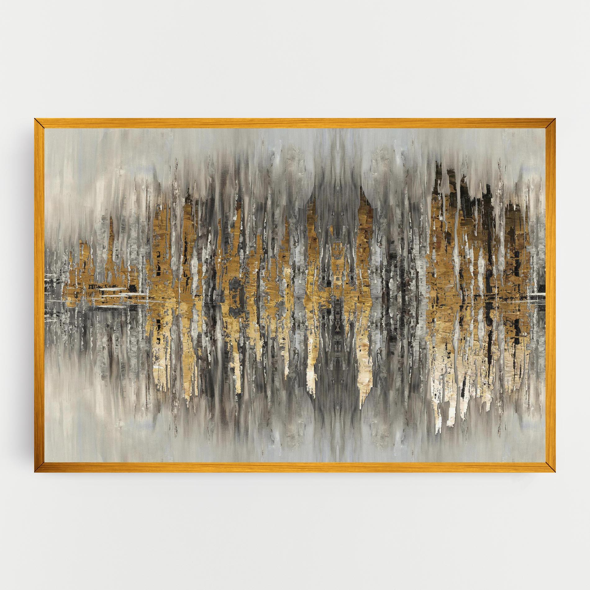 Leinwandbild Acrylic Silver Paint mockup 0