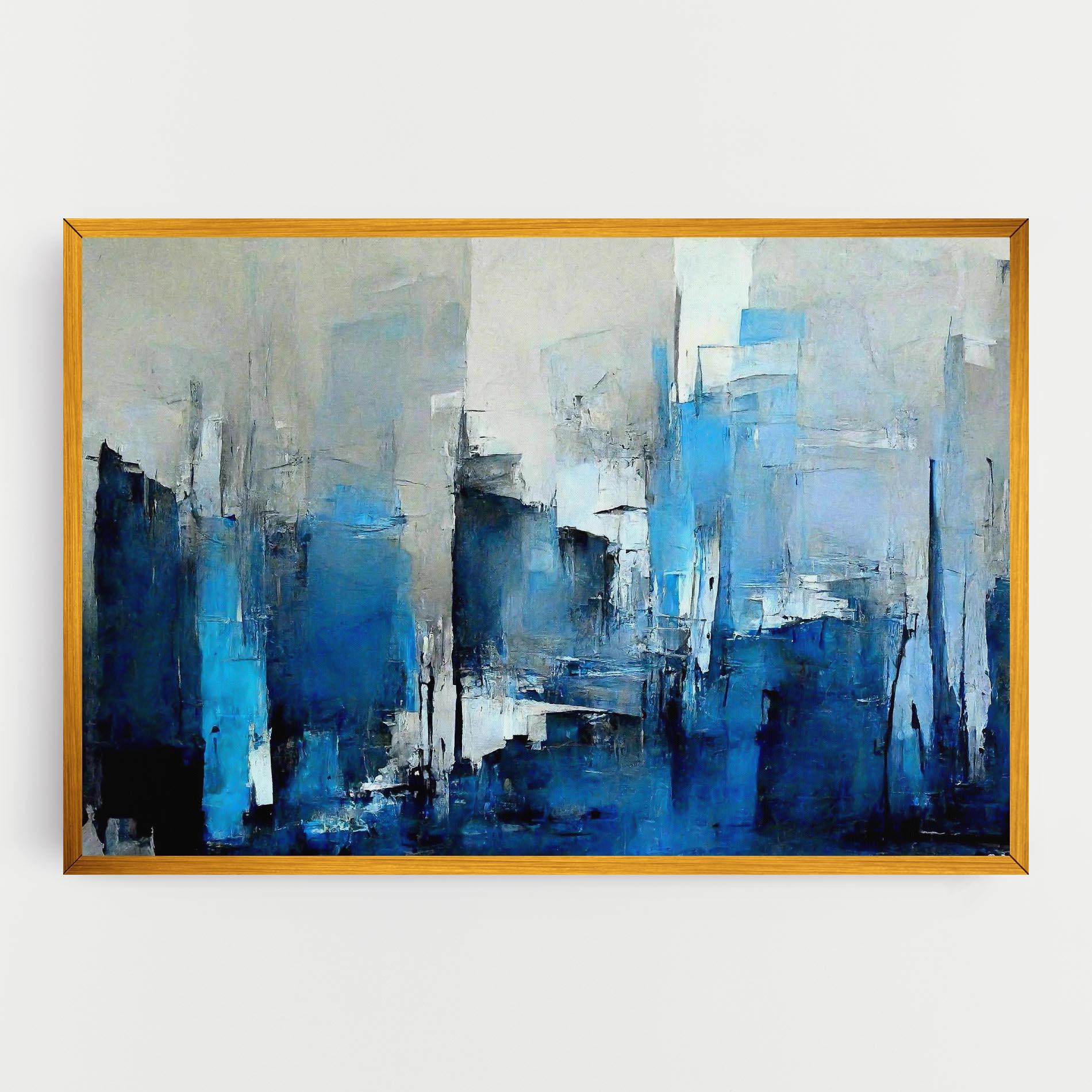 Leinwandbild Blue Gray Color mockup 0