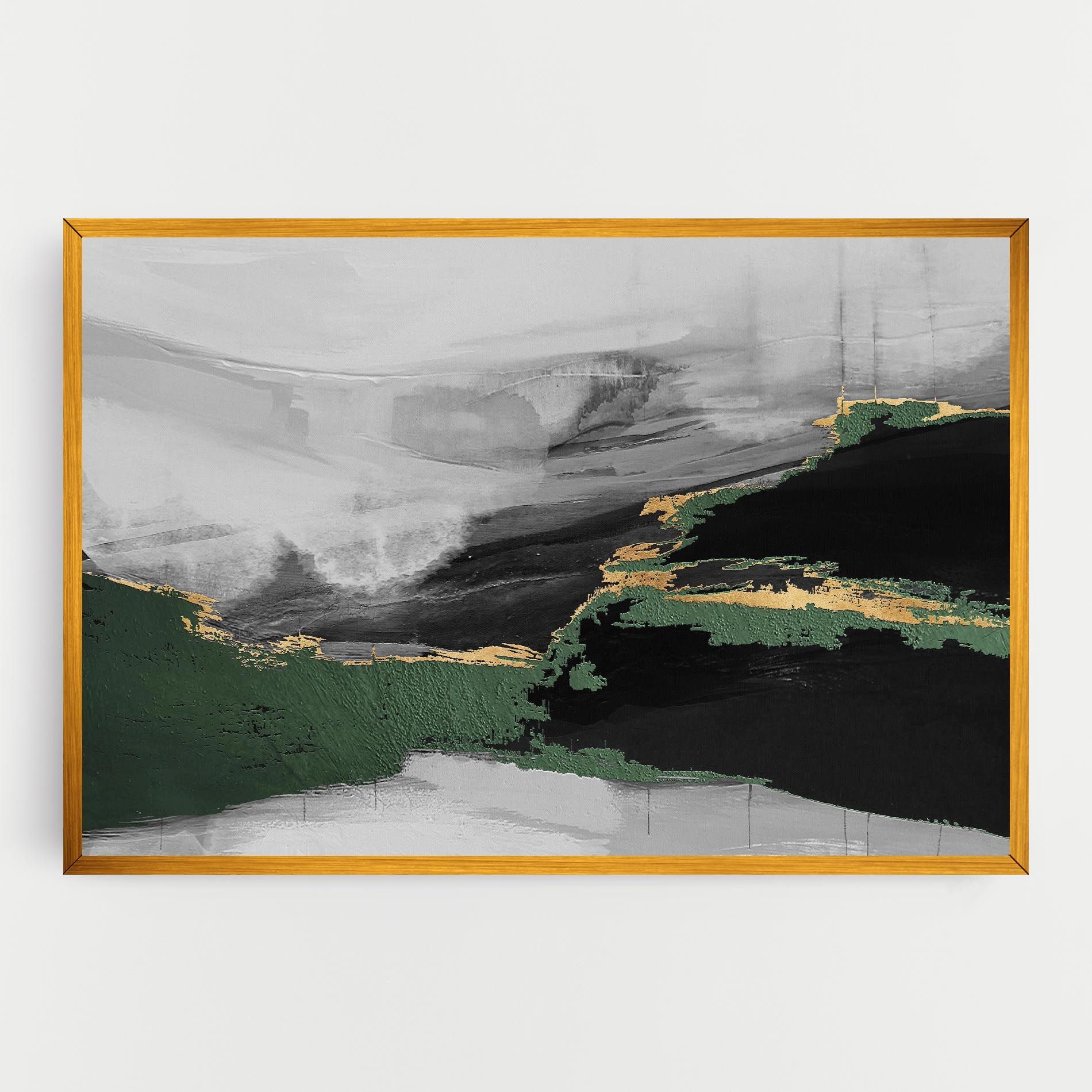 Grey With Green Painting mockup 0