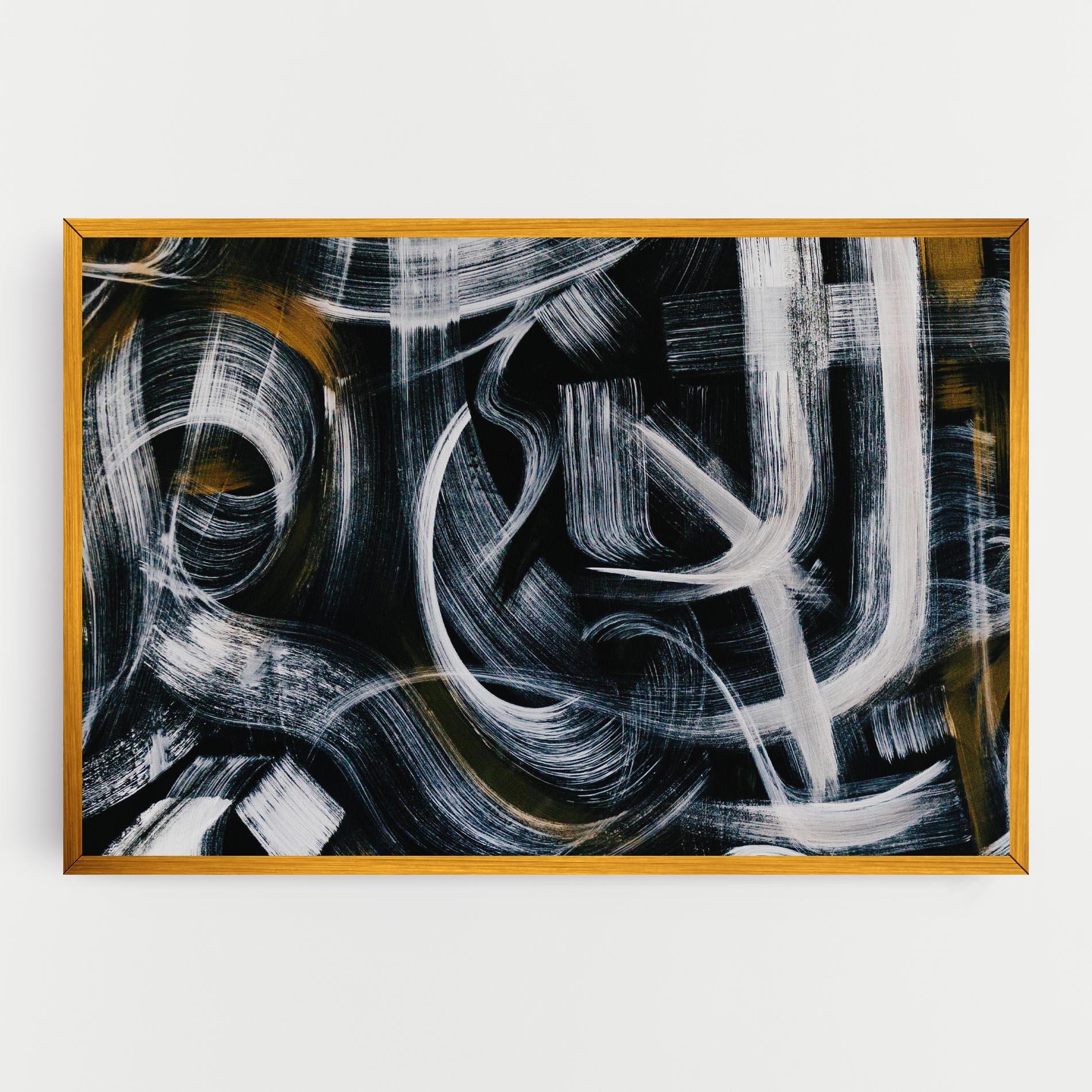 Leinwandbild White Brush Lines mockup 0