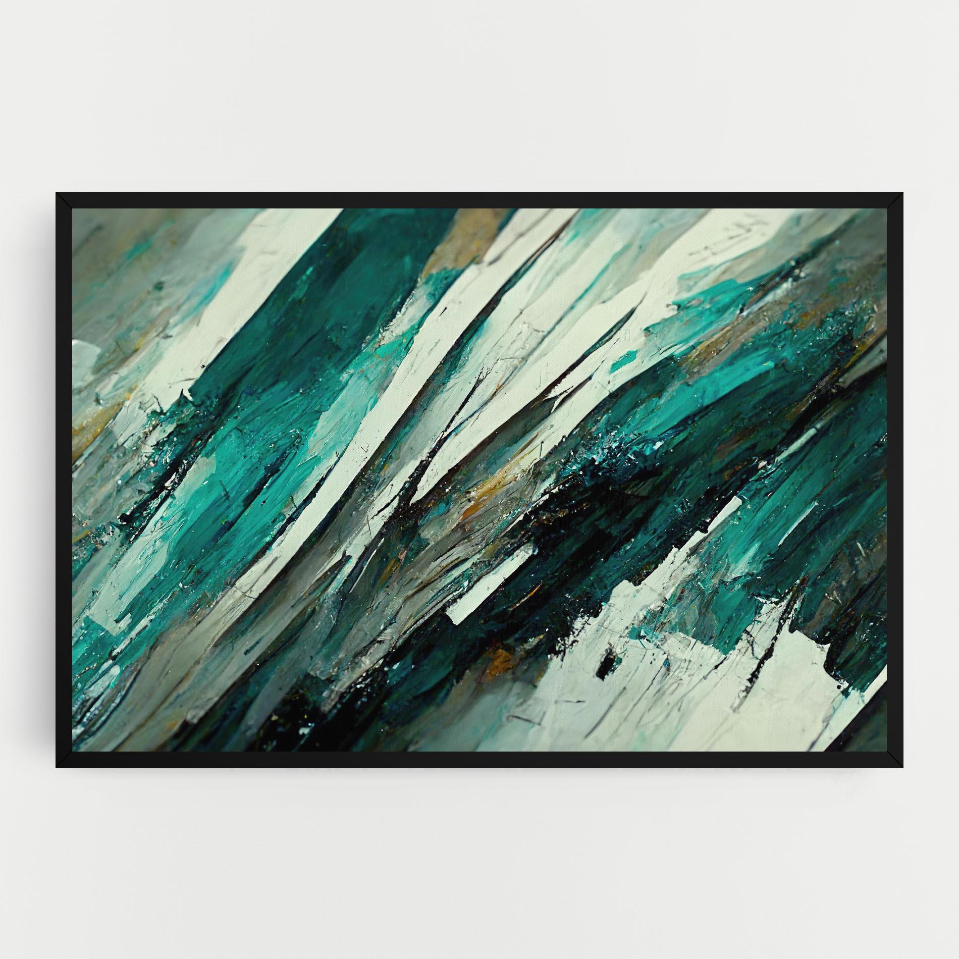 Leinwandbild Abstract Green Artwork mockup 0