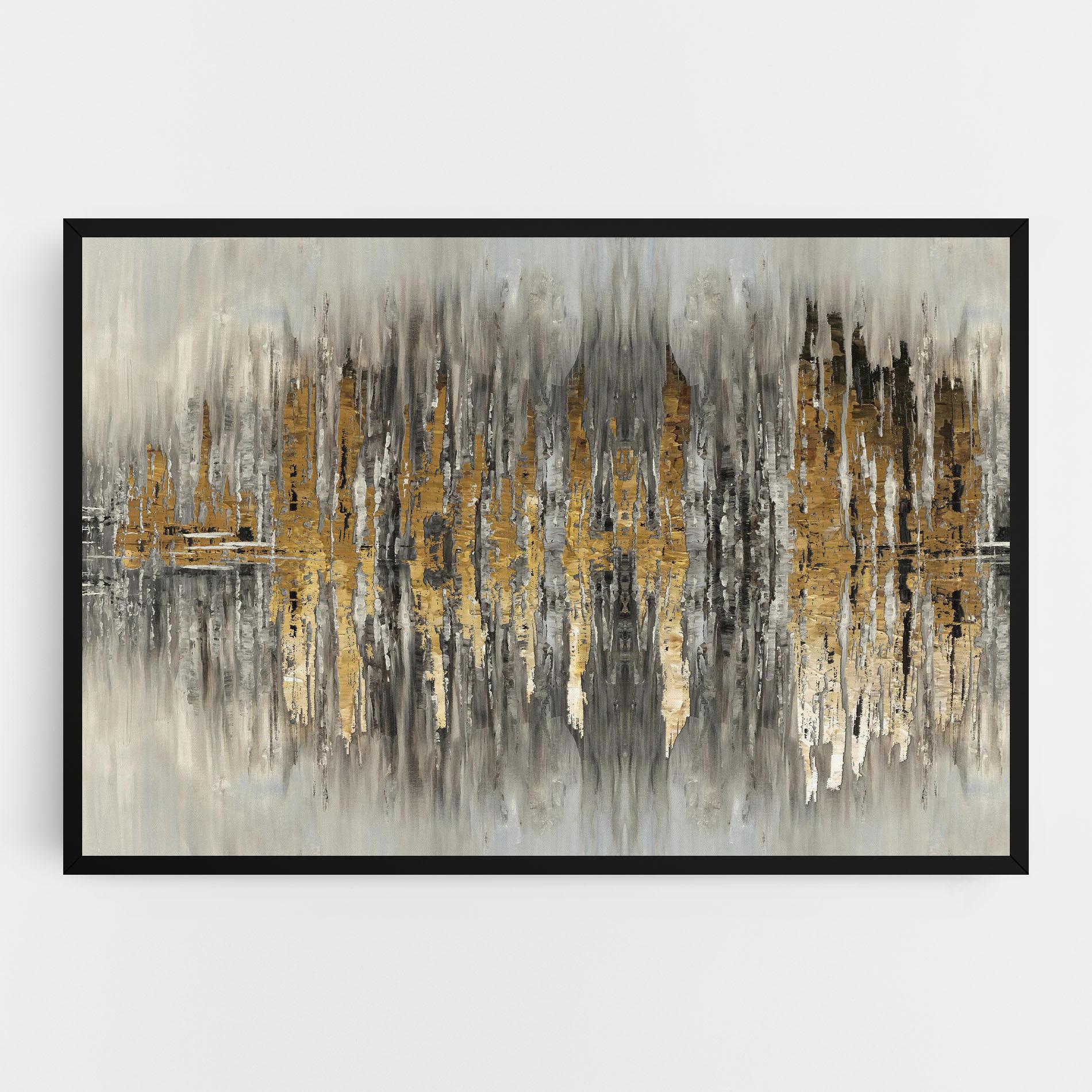 Leinwandbild Acrylic Silver Paint mockup 0